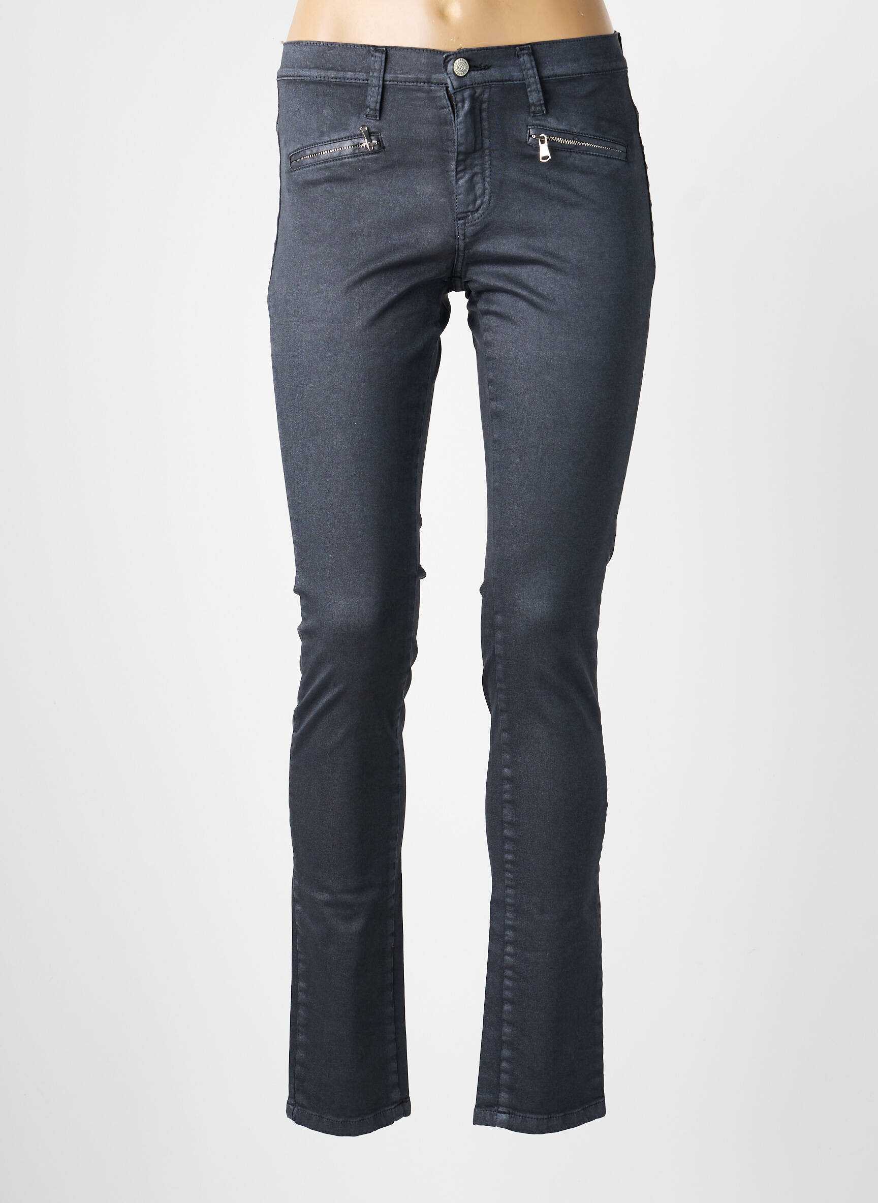 Pantalon slim poches gris DESGASTE femme
