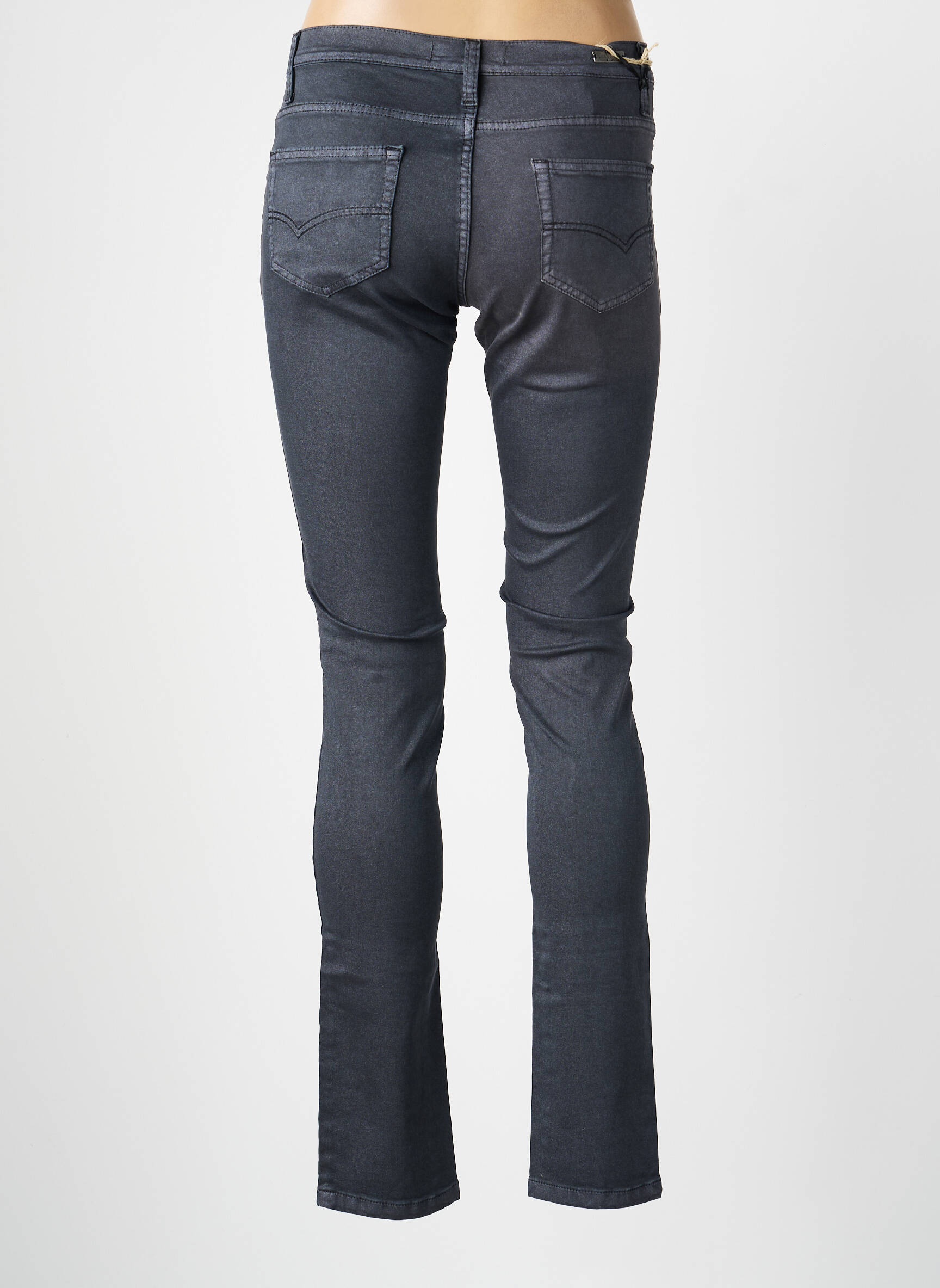 Pantalon slim poches gris DESGASTE femme