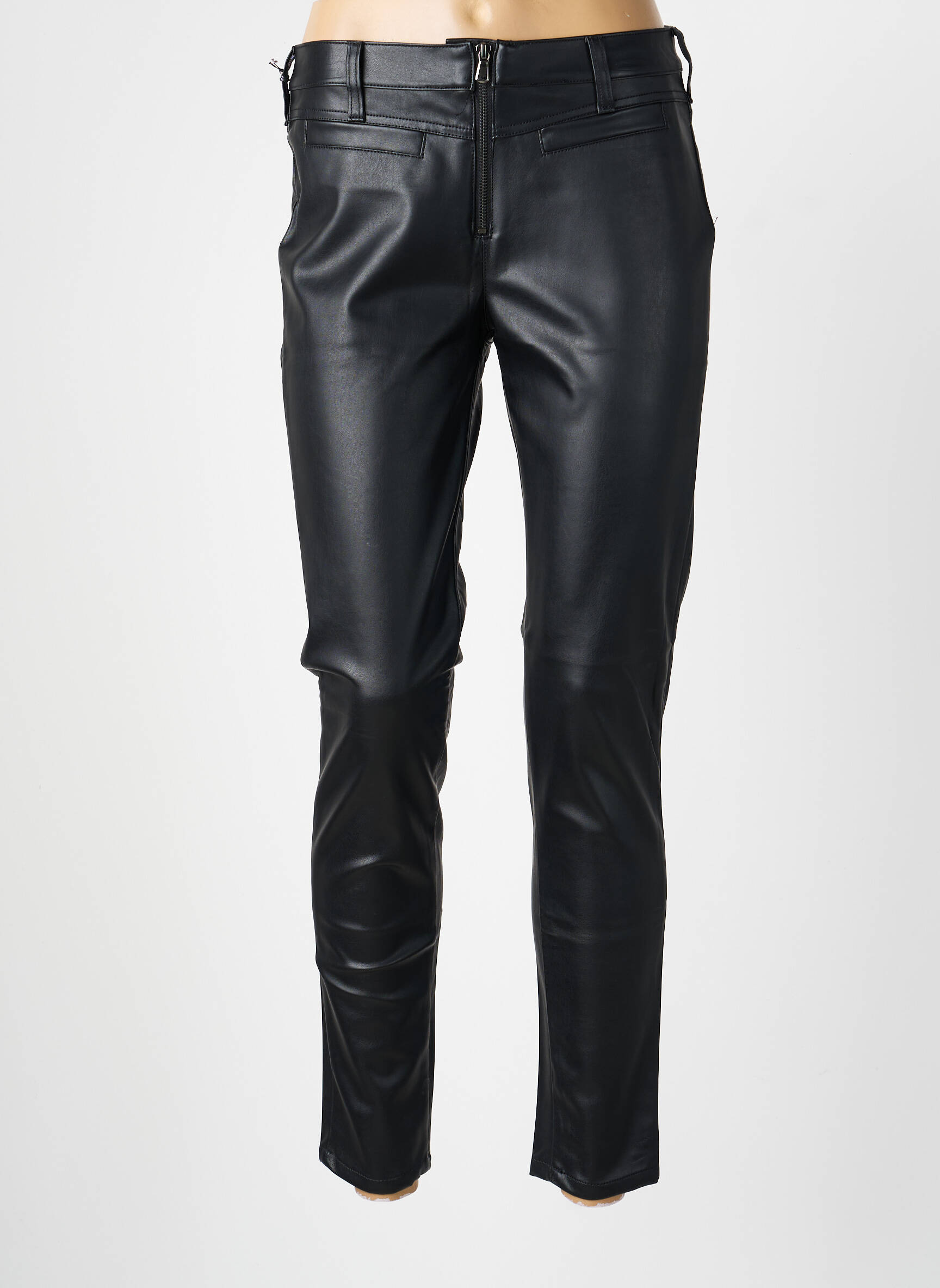Pantalon slim poches noir DESGASTE femme