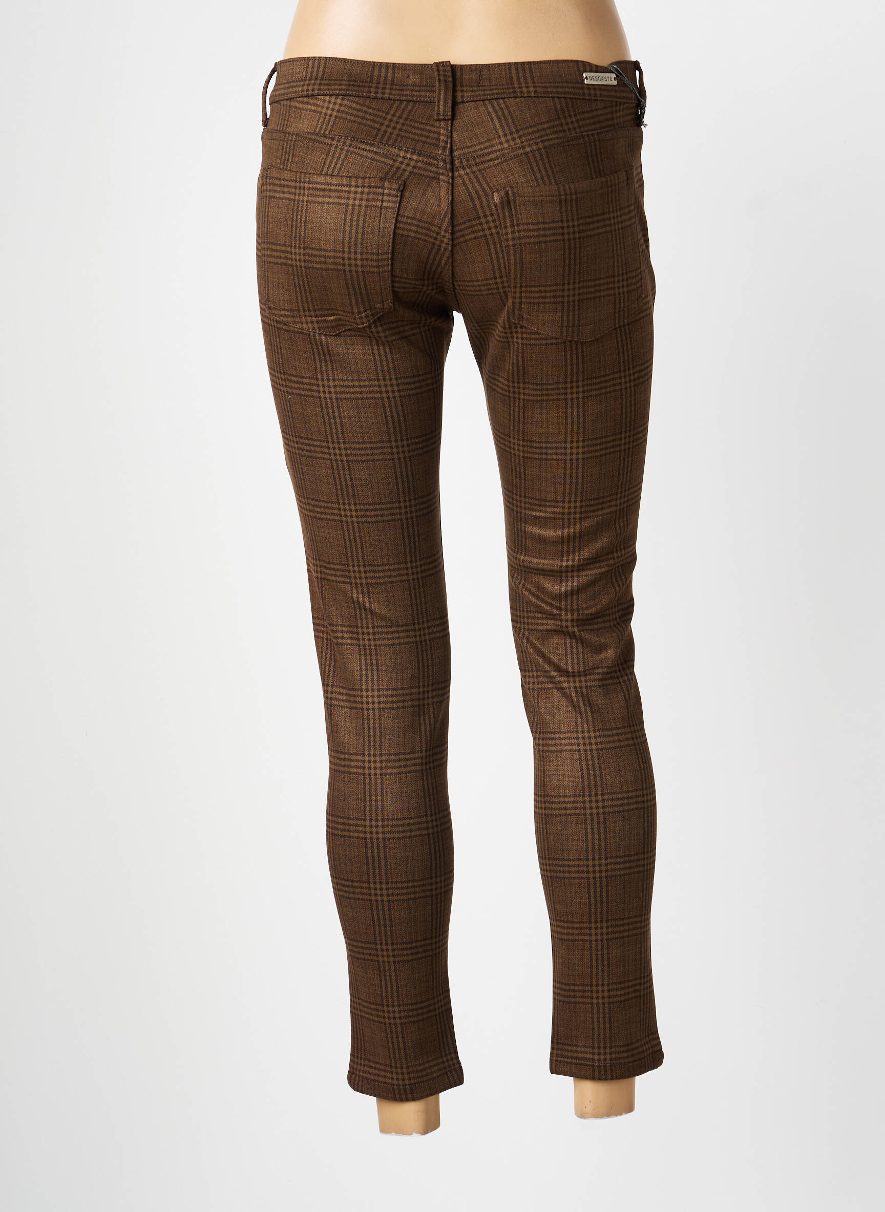 Pantalon slim poches marron DESGASTE femme