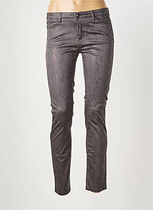 Pantalon slim taille normale taille normale gris MAYJUNE femme