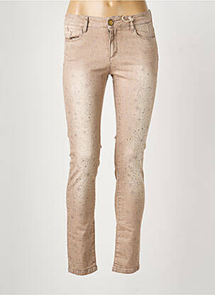 Jeans coupe slim taille normale taille normale marron MAYJUNE femme