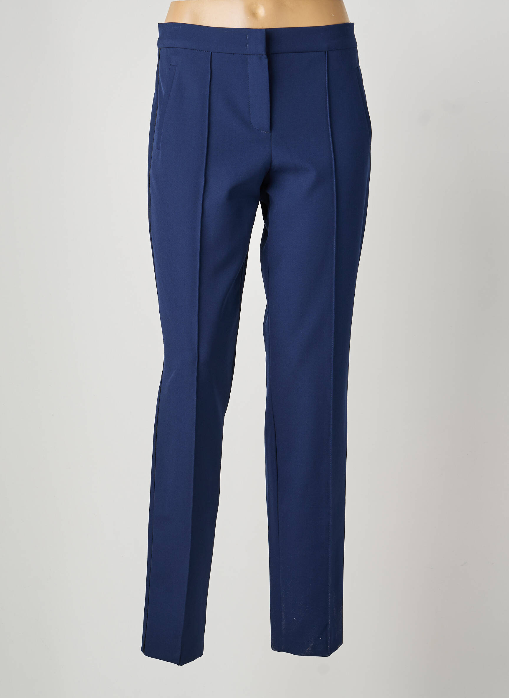 Pantalon slim tissage popeline taille normale bleu GERRY WEBER femme
