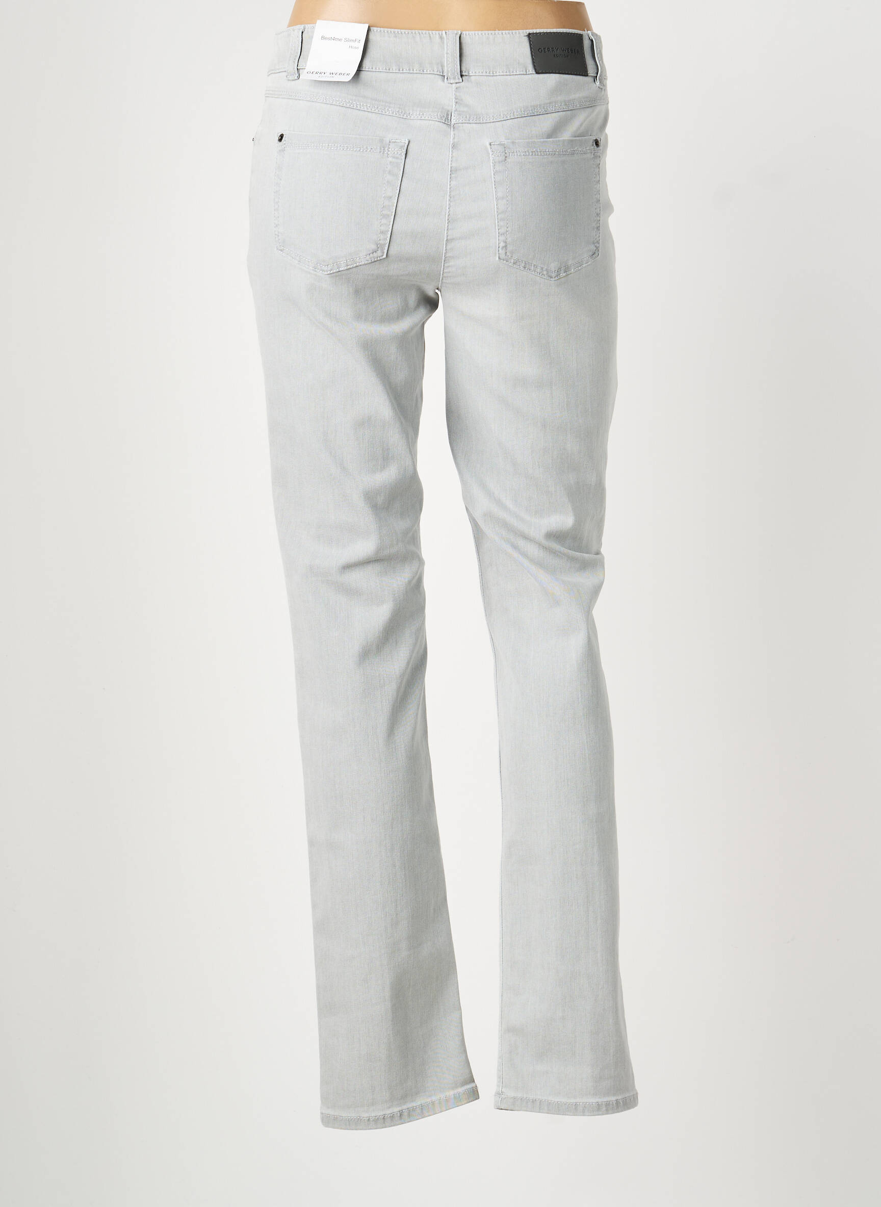 Jeans coupe slim tissage brut taille normale gris GERRY WEBER femme