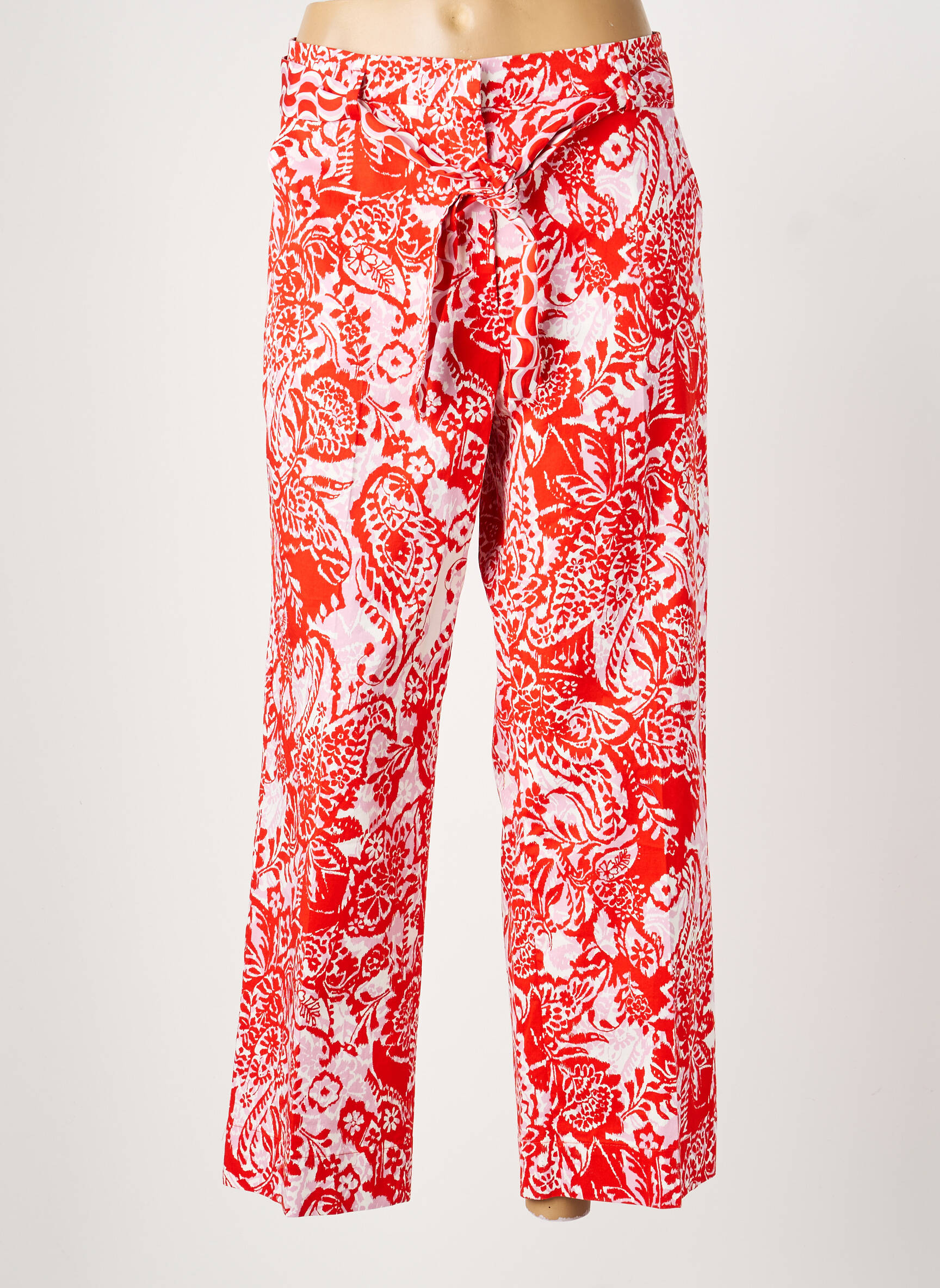 Pantalon droit tissage popeline taille normale rouge GERRY WEBER femme