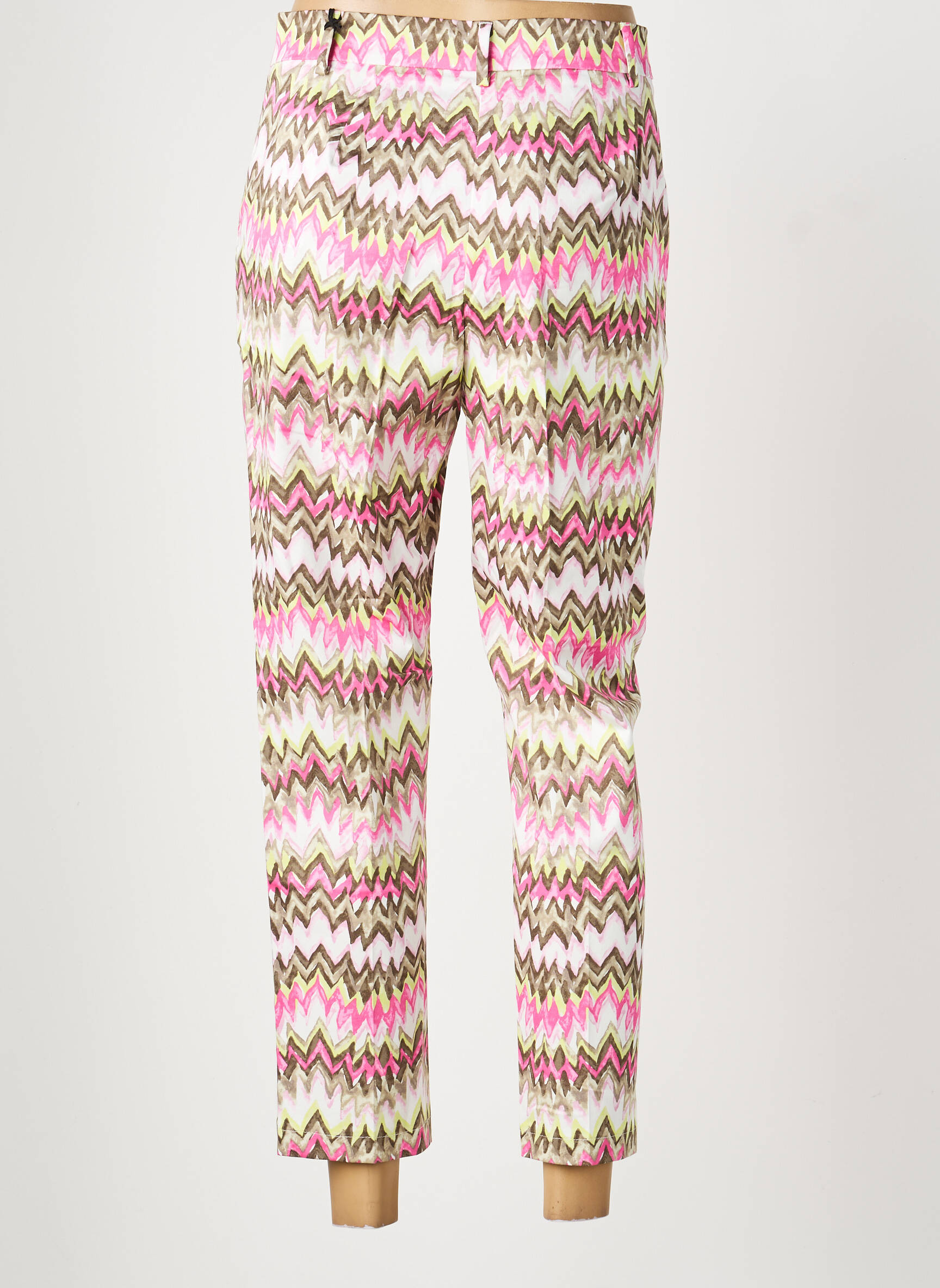 Pantalon 7/8 tissage popeline taille normale rose GERRY WEBER femme