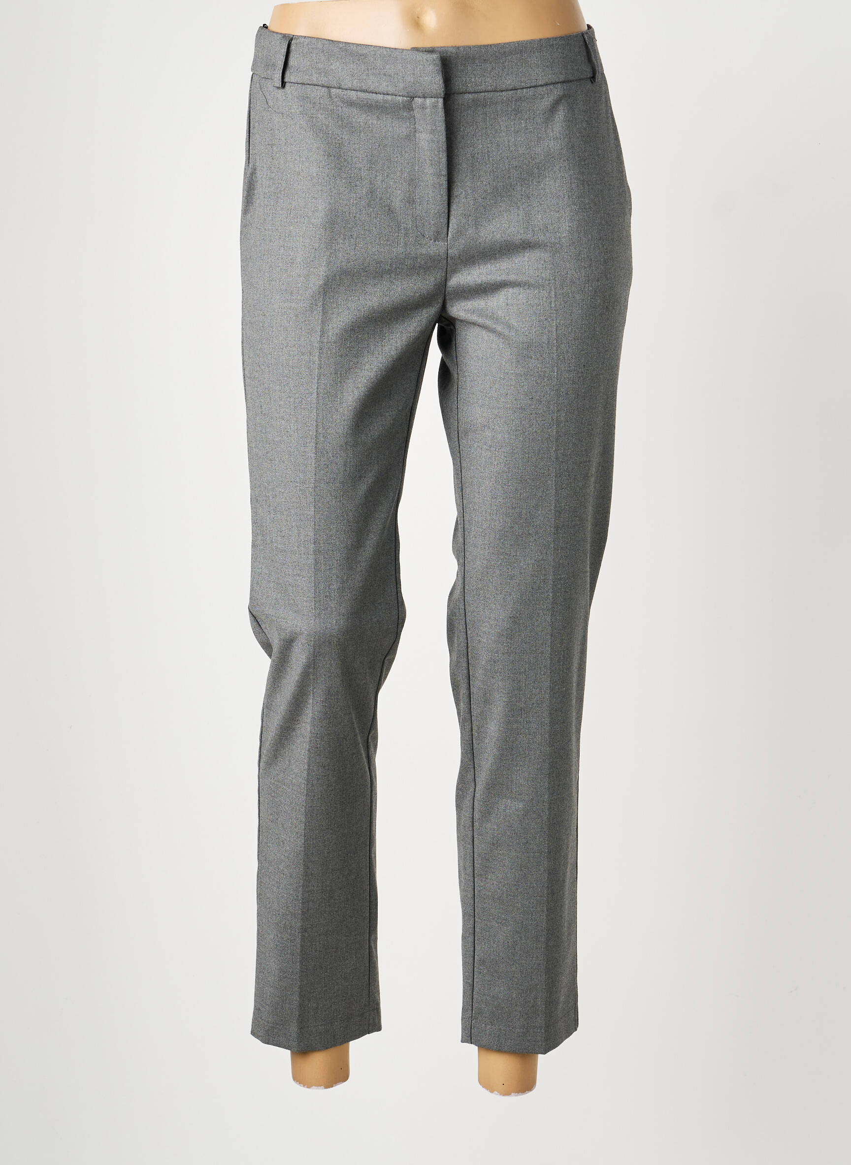 Pantalon chino taille normale taille normale gris LA PETITE FRANCAISE femme