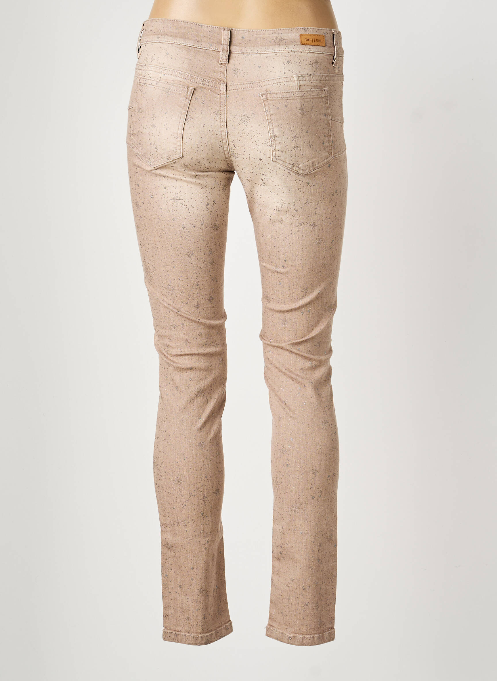 Jeans coupe slim taille normale taille normale marron MAYJUNE femme