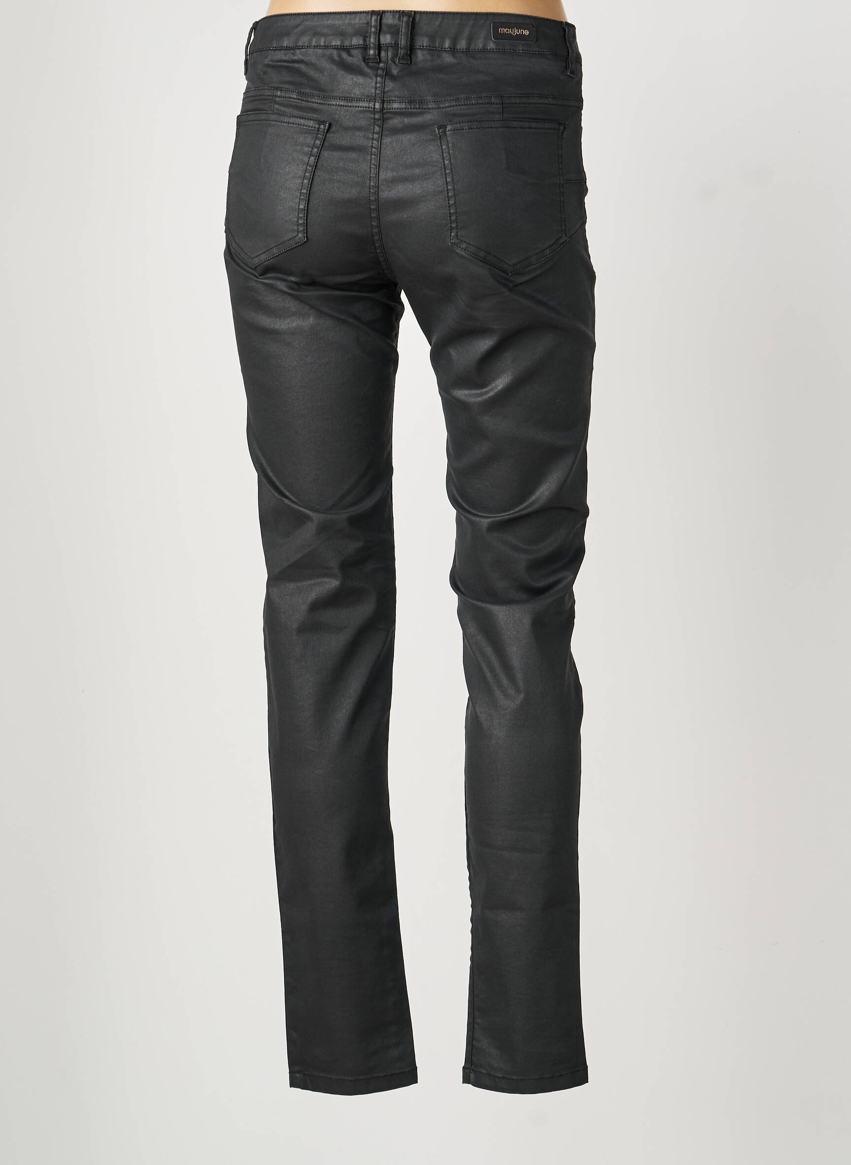 Pantalon slim stretch taille normale noir MAYJUNE femme