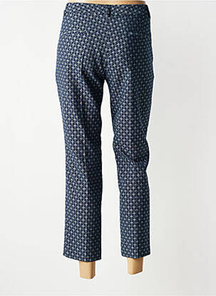 Pantalon 7/8 fermeture zippée sous rabat avec crochet taille normale bleu GERARD DAREL femme