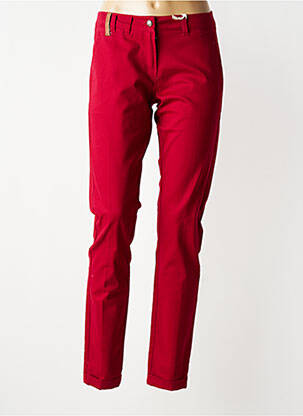 Pantalon droit stretch taille normale rouge SILVIAN HEACH femme