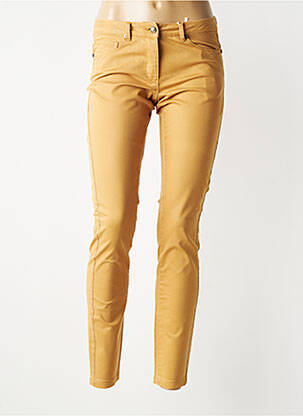 Pantalon slim tissage popeline taille normale jaune SILVIAN HEACH femme