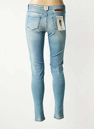 Jeans coupe slim effet usé délavé taille normale bleu SILVIAN HEACH femme