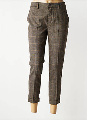 Pantalon 7/8 stretch taille normale marron LIU JO femme