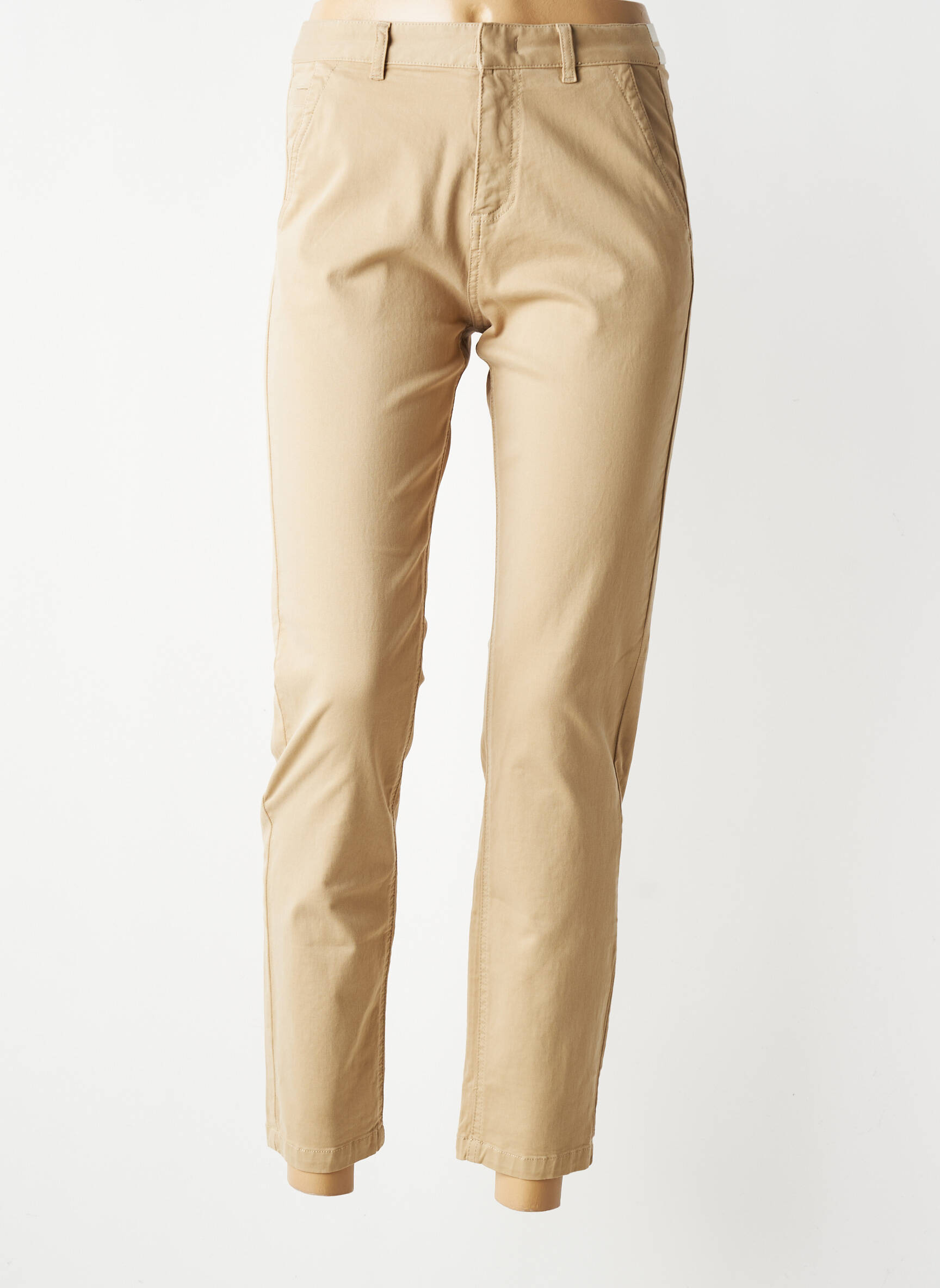 Pantalon 7/8 stretch taille normale beige GERARD DAREL femme