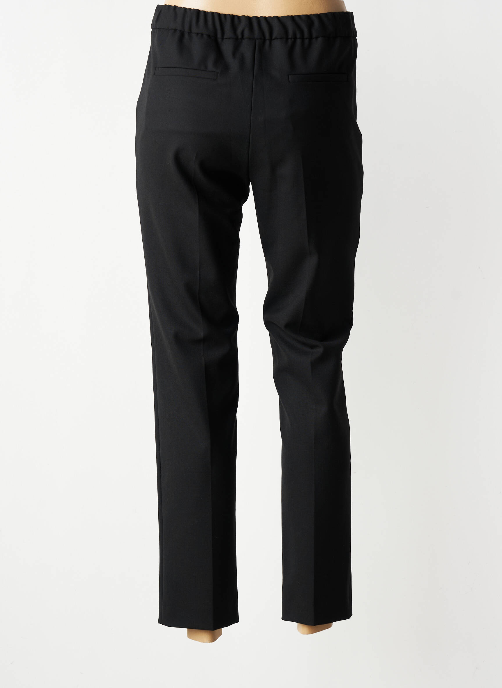 Pantalon droit tissage crêpe taille normale noir GERARD DAREL femme