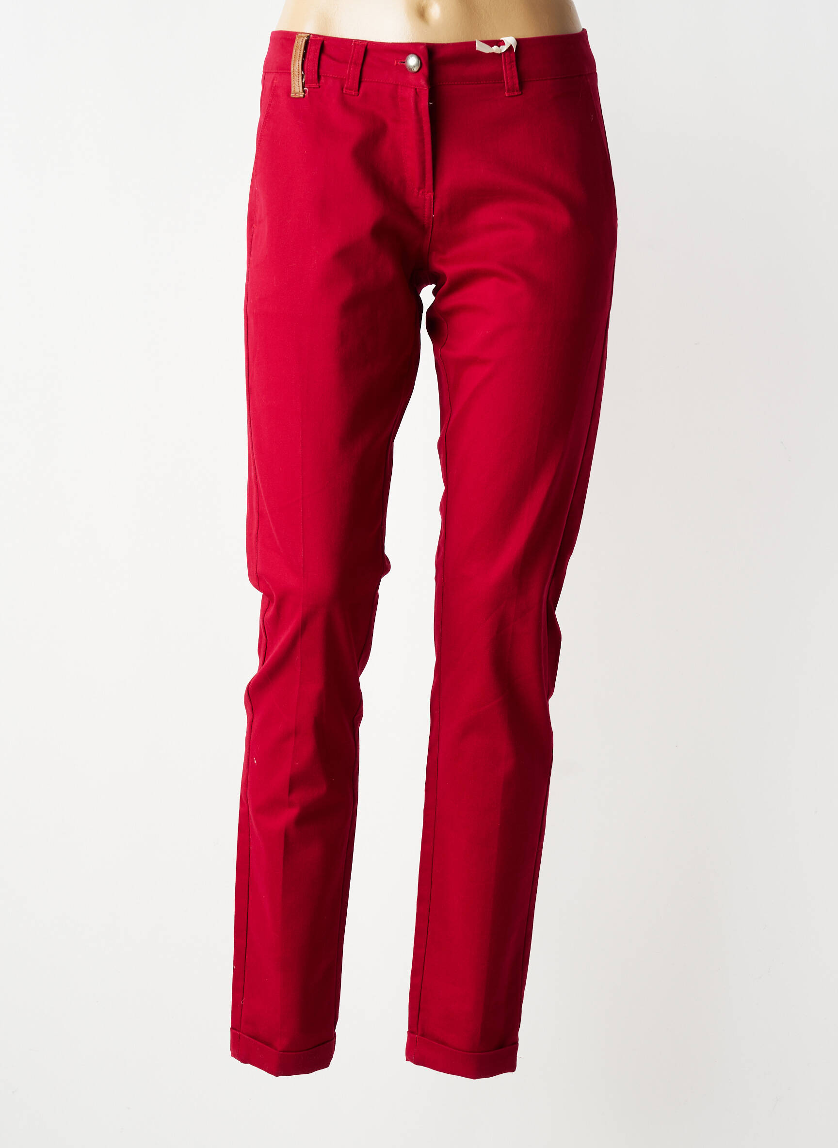 Pantalon droit stretch taille normale rouge SILVIAN HEACH femme