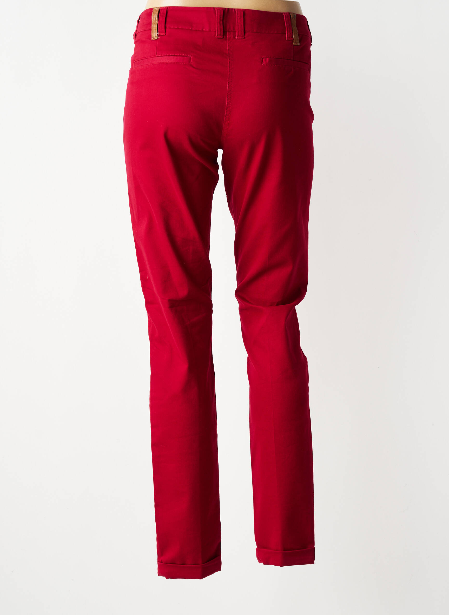 Pantalon droit stretch taille normale rouge SILVIAN HEACH femme
