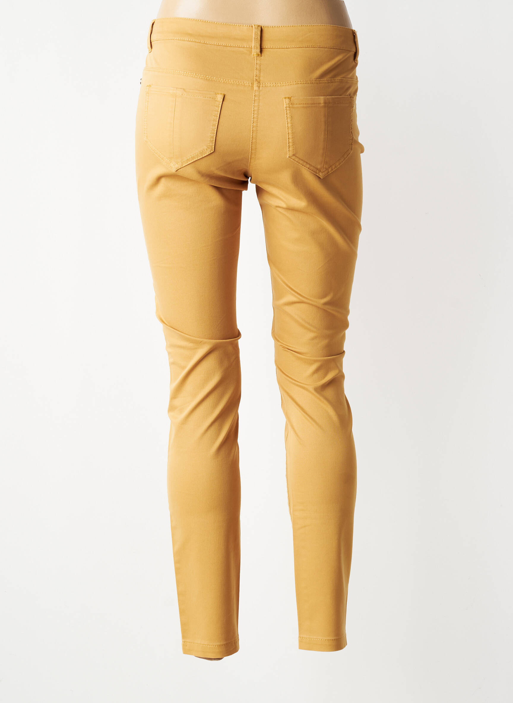 Pantalon slim tissage popeline taille normale jaune SILVIAN HEACH femme