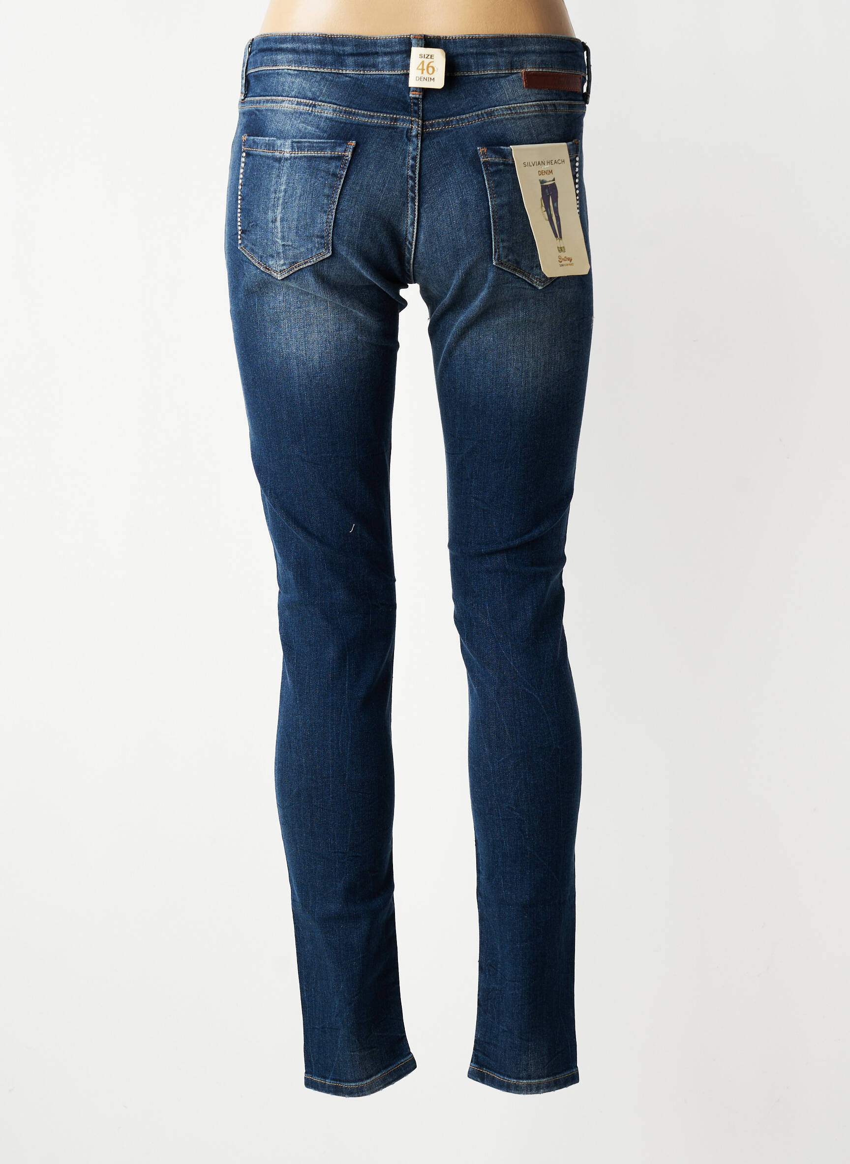 Jeans coupe slim taille normale taille normale bleu SILVIAN HEACH femme