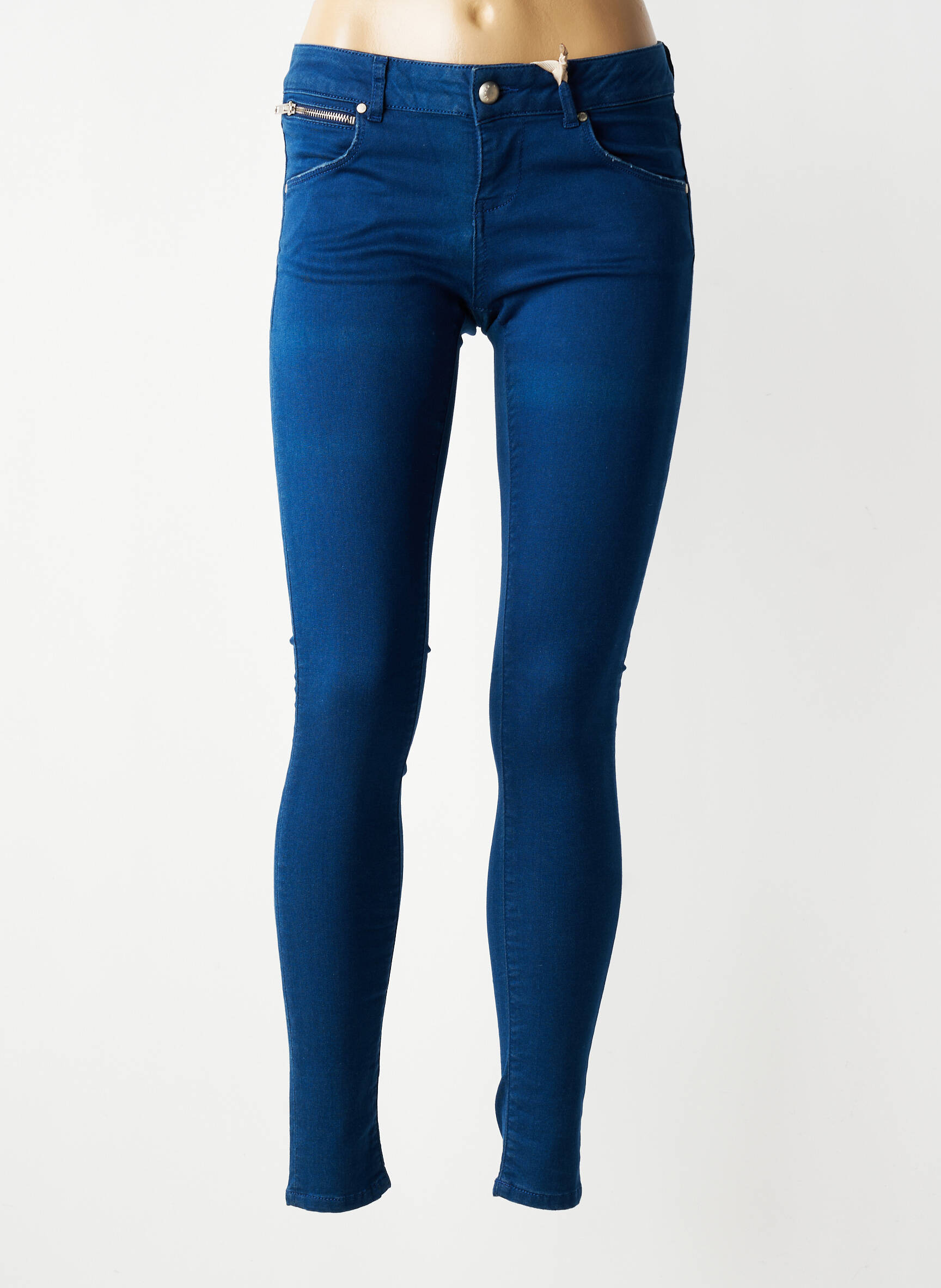 Jeans coupe slim stretch taille normale bleu SILVIAN HEACH femme
