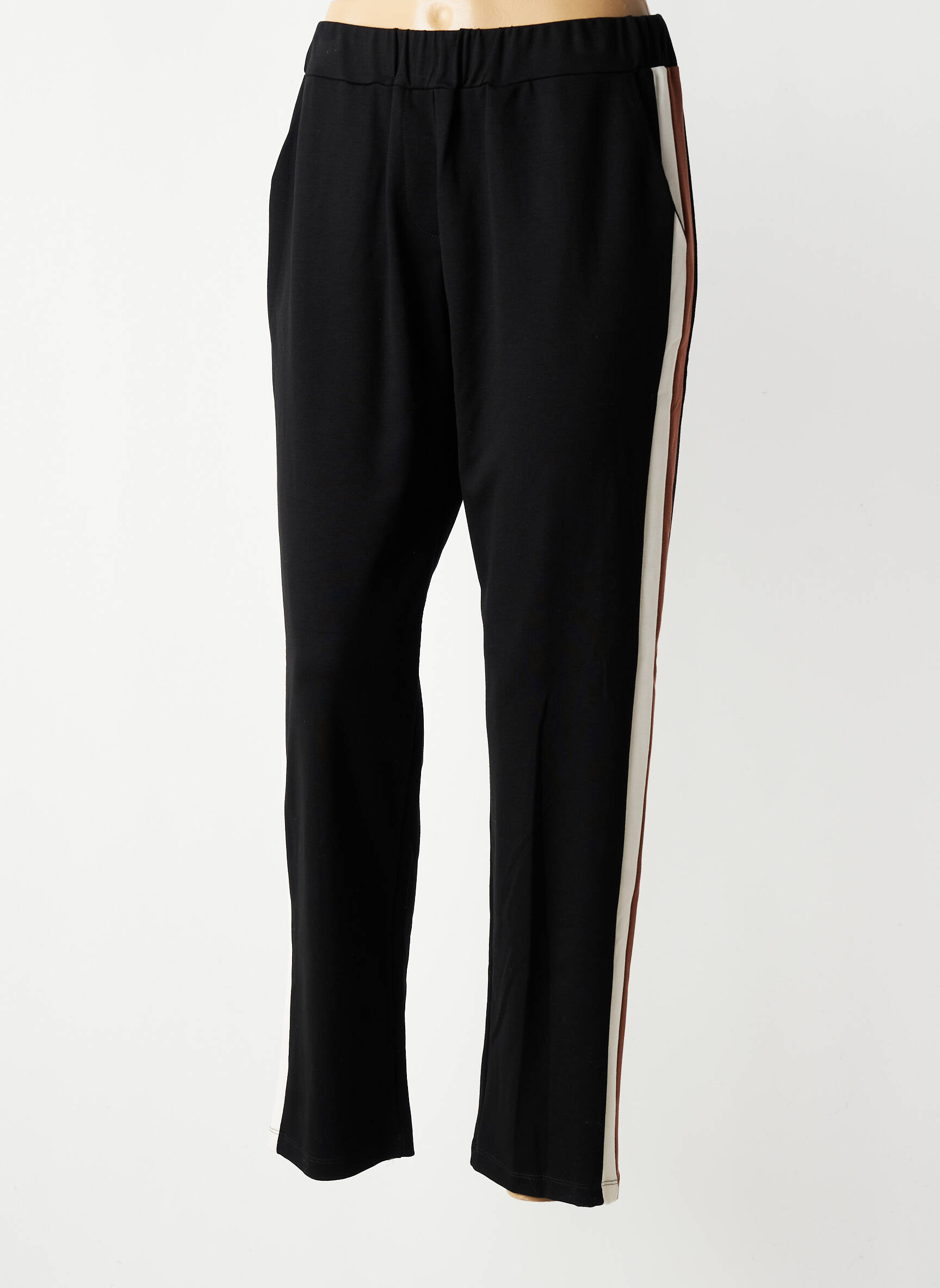 Pantalon slim taille élastique noir MARIA BELLENTANI femme