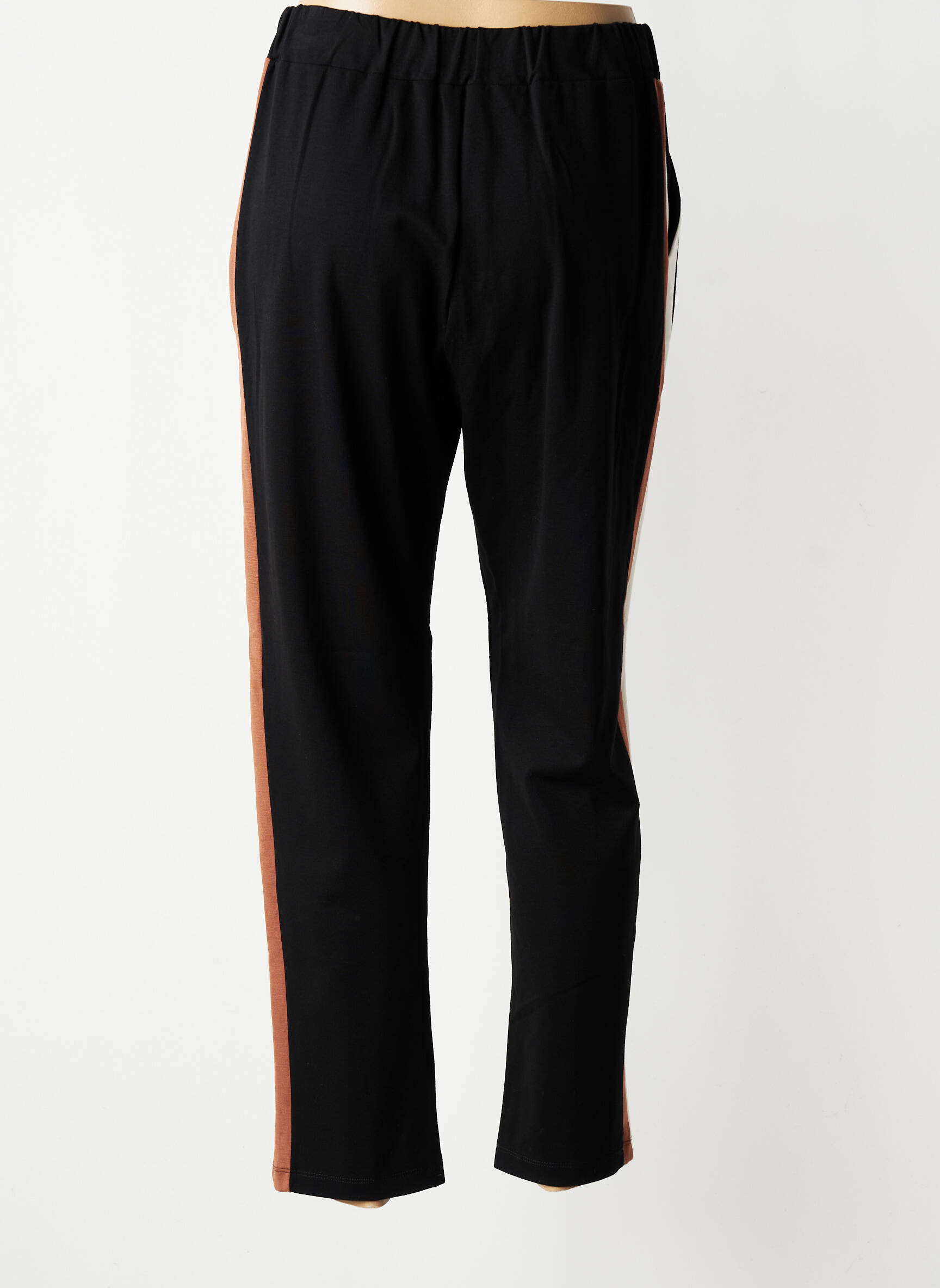 Pantalon slim taille élastique noir MARIA BELLENTANI femme