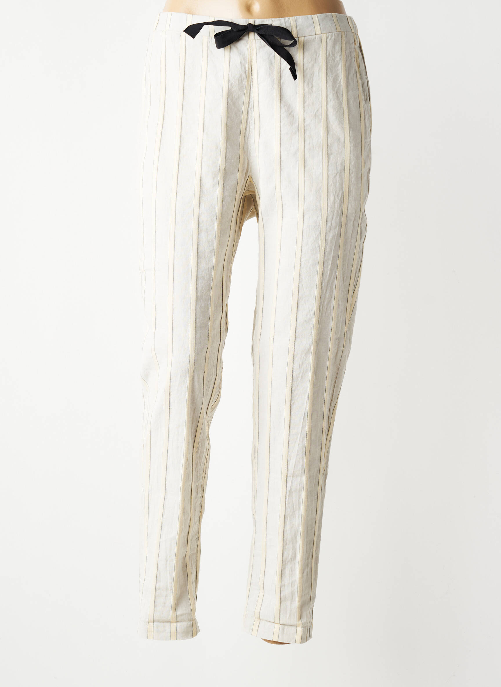 Pantalon droit taille élastique taille normale bleu BELLEROSE femme