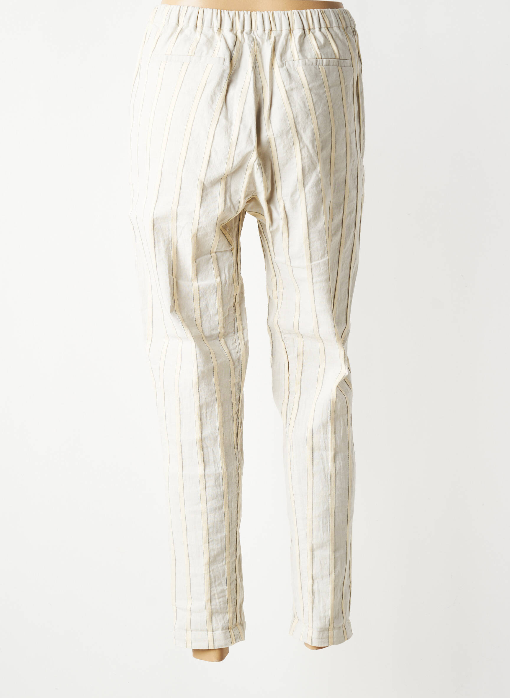 Pantalon droit taille élastique taille normale bleu BELLEROSE femme