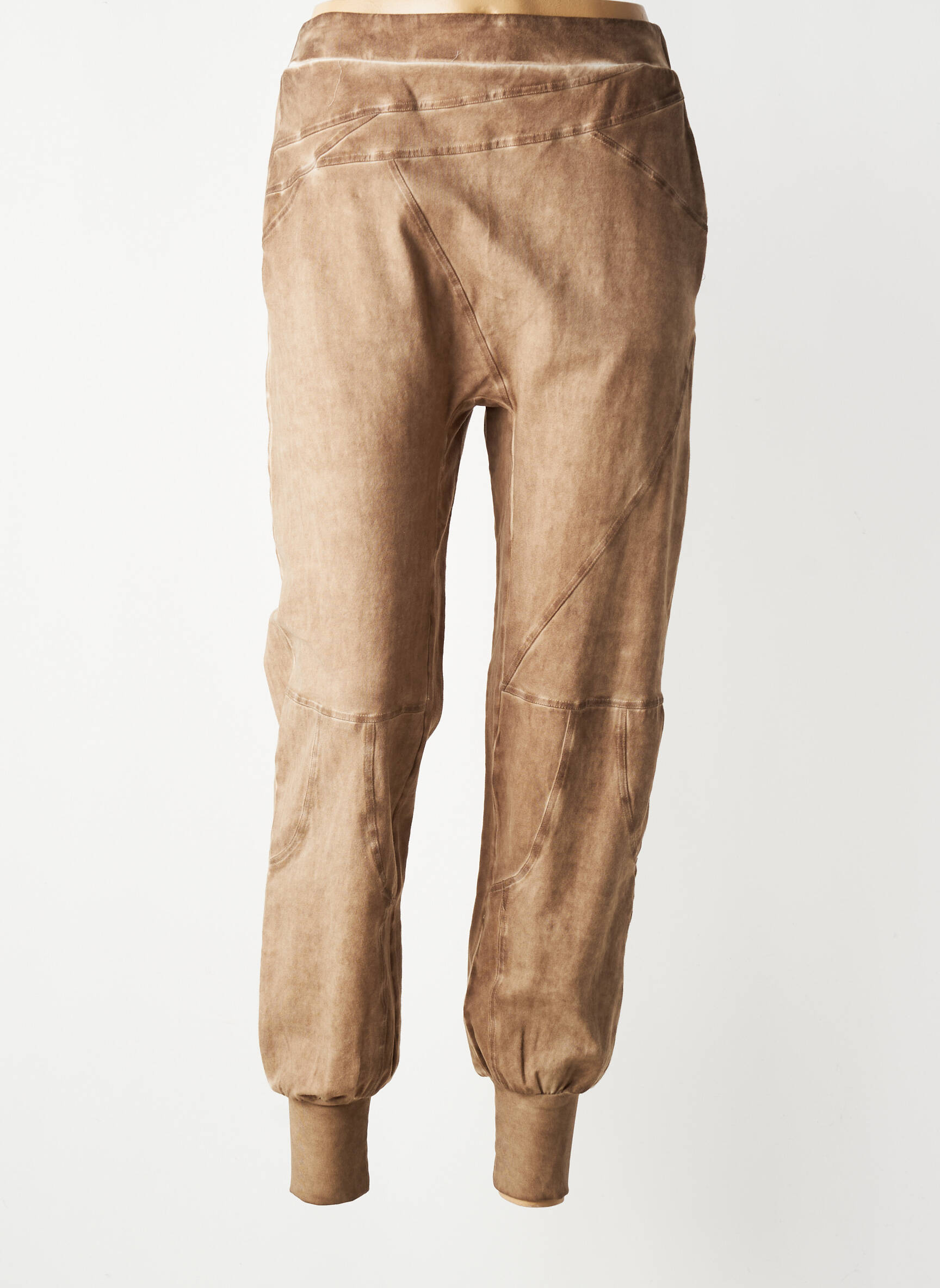 Pantalon droit stretch taille normale marron NÜ femme