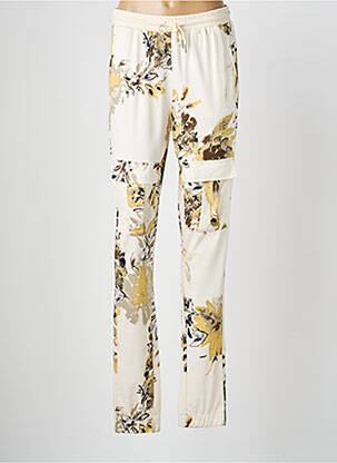Pantalon cargo coupe droite beige NÜ femme