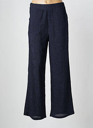 Pantalon flare taille élastique bleu MY ESSENTIAL WARDROBE femme