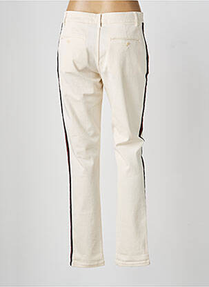 Pantalon droit fermeture zippée sous rabat boutonné beige ESSENTIEL ANTWERP femme