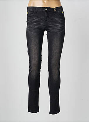 Jeans coupe slim poches noir DESIGUAL femme