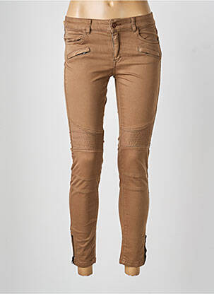 Pantalon slim poches marron FIVE femme