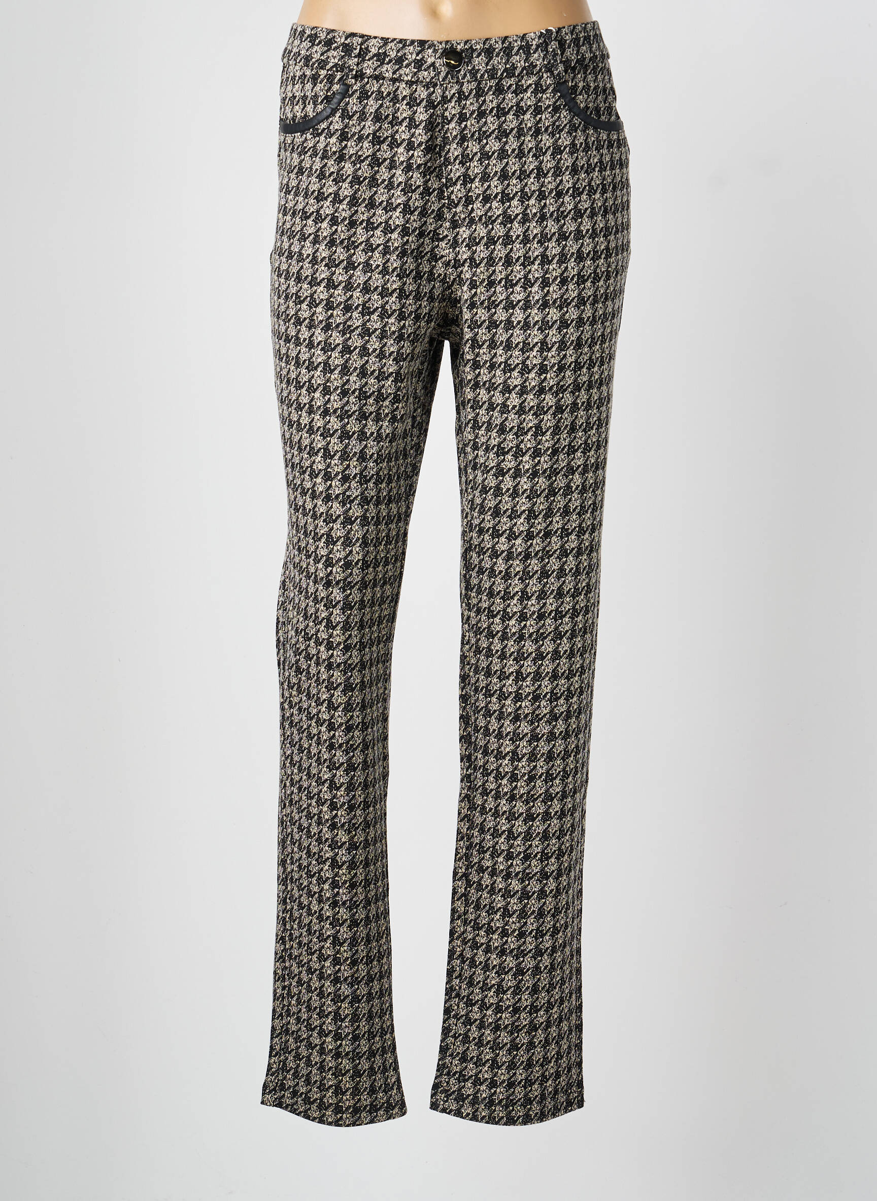Pantalon droit taille élastique noir TINTA femme