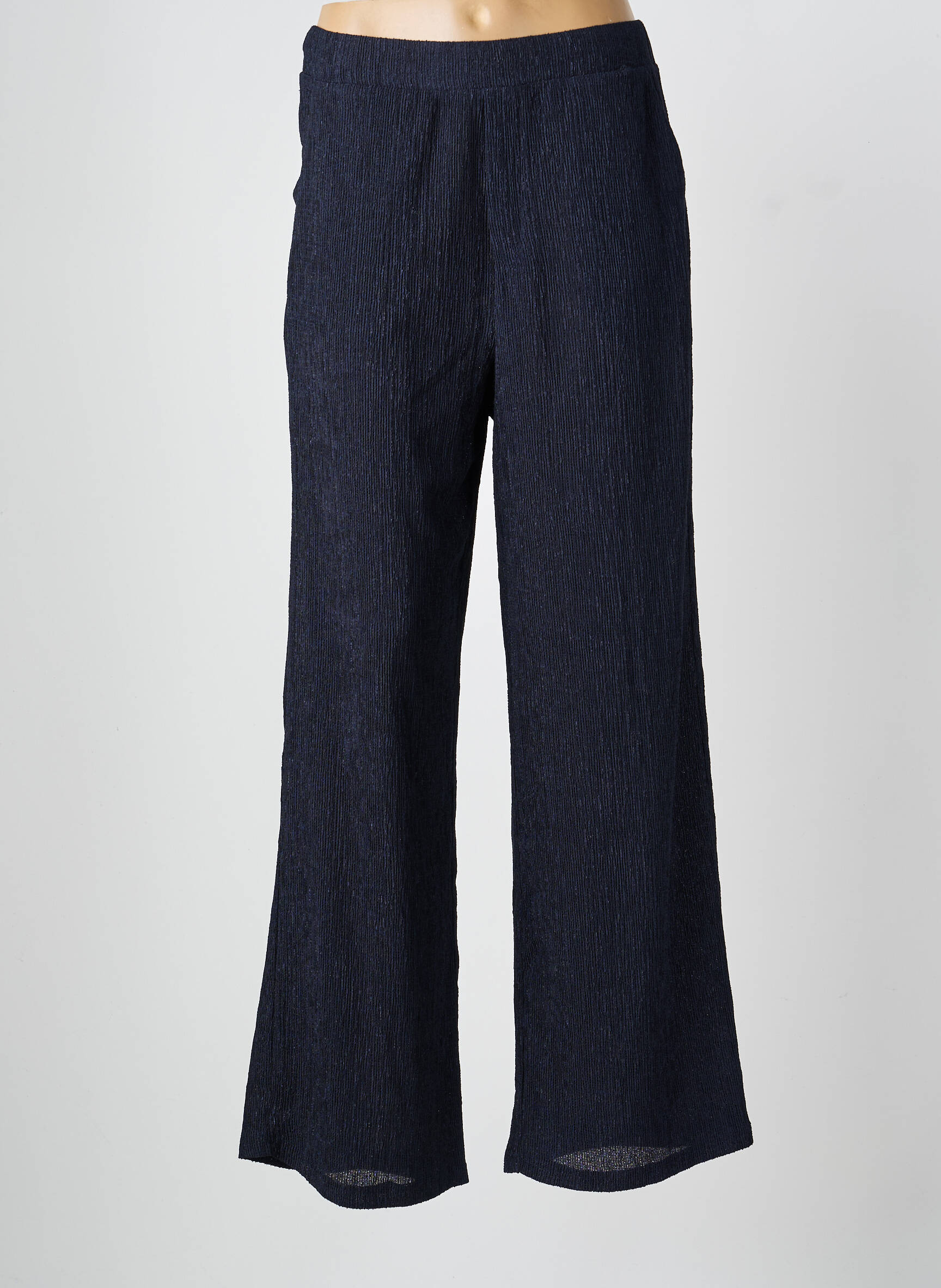 Pantalon flare taille élastique bleu MY ESSENTIAL WARDROBE femme