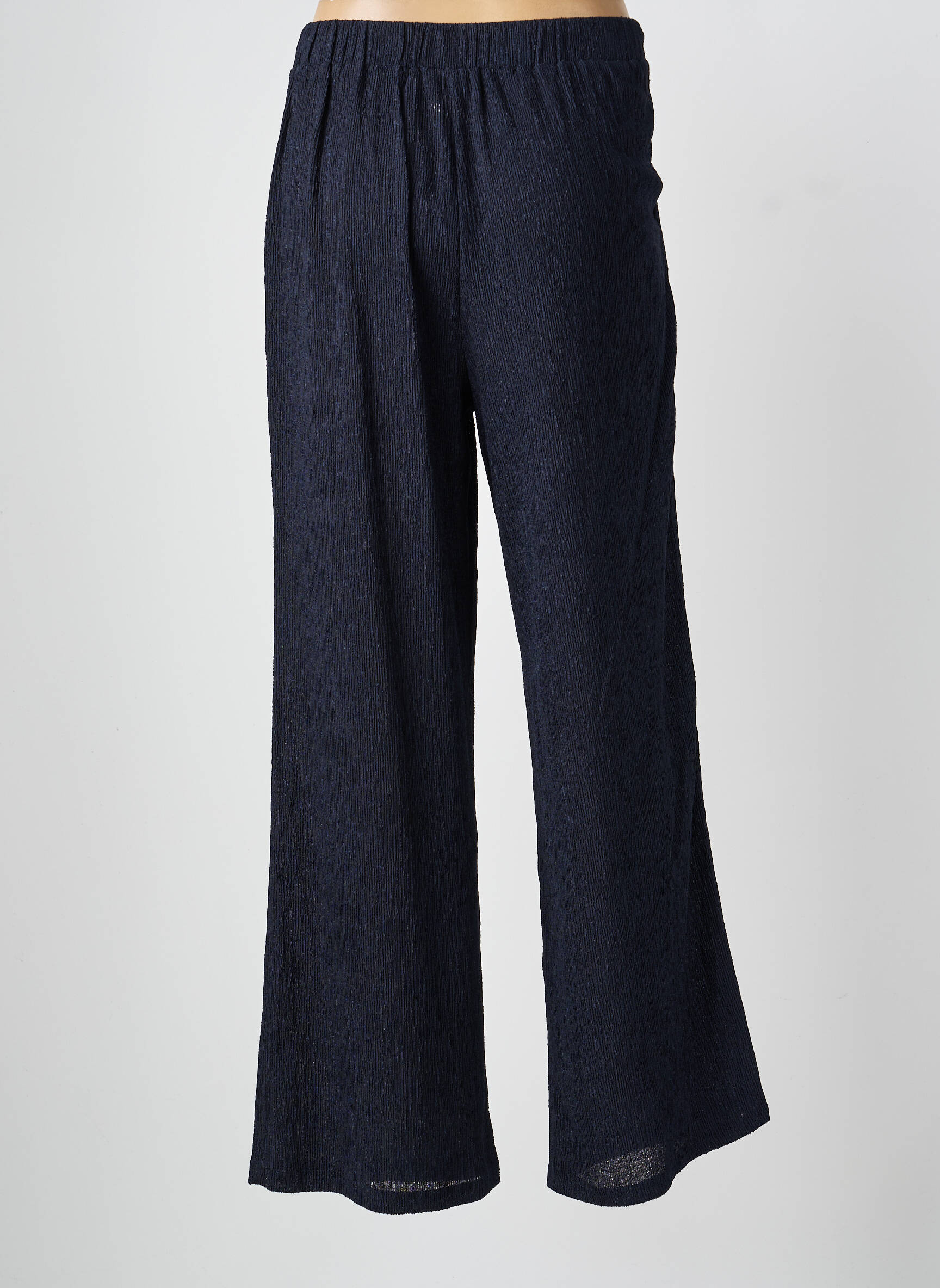 Pantalon flare taille élastique bleu MY ESSENTIAL WARDROBE femme