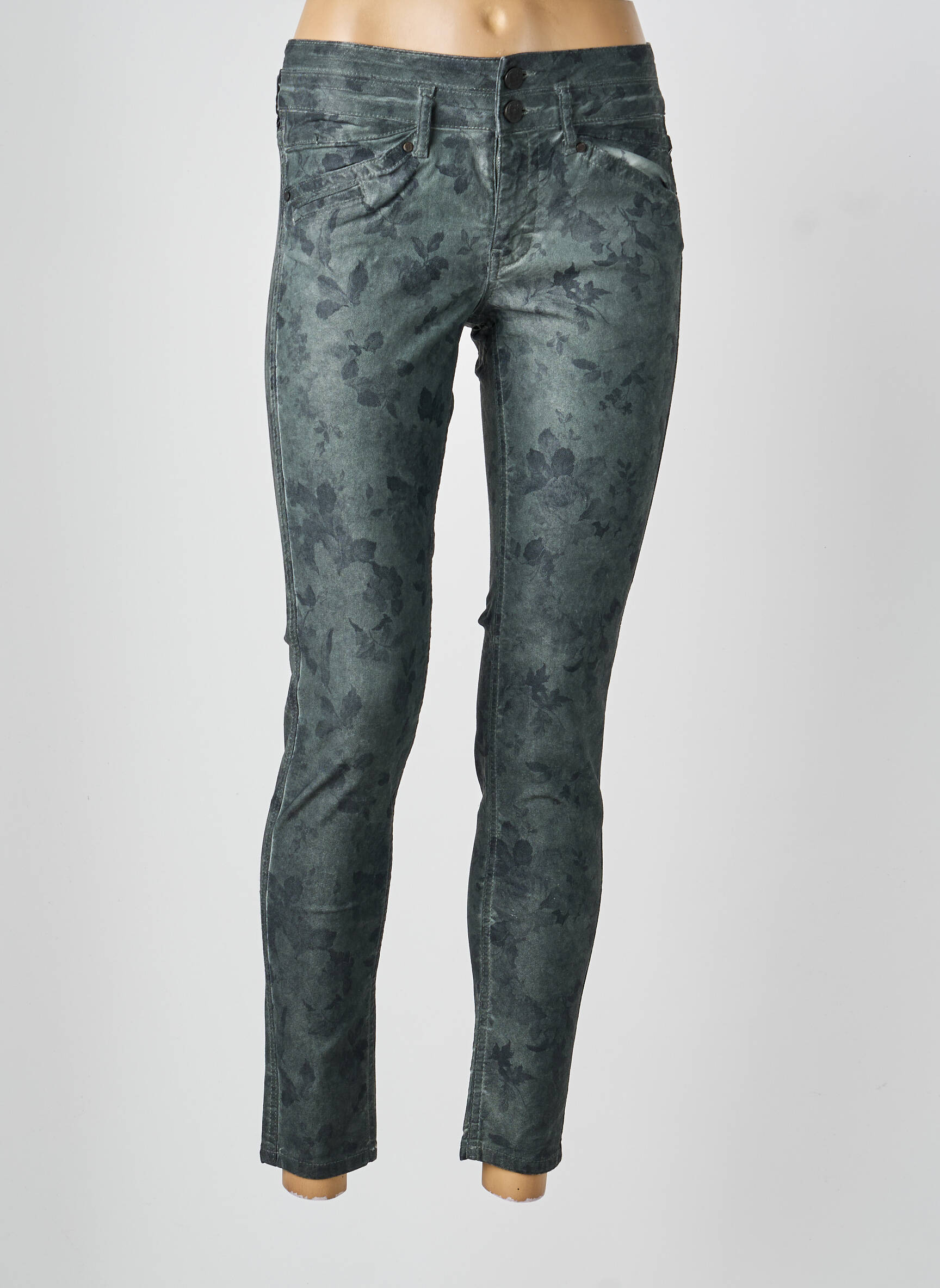Pantalon slim poches gris CORLEONE femme