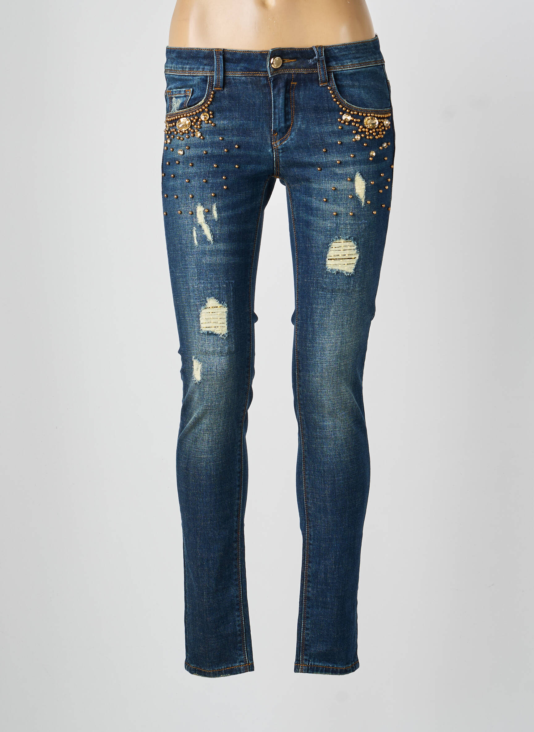 Jeans skinny poches bleu GAUDI femme