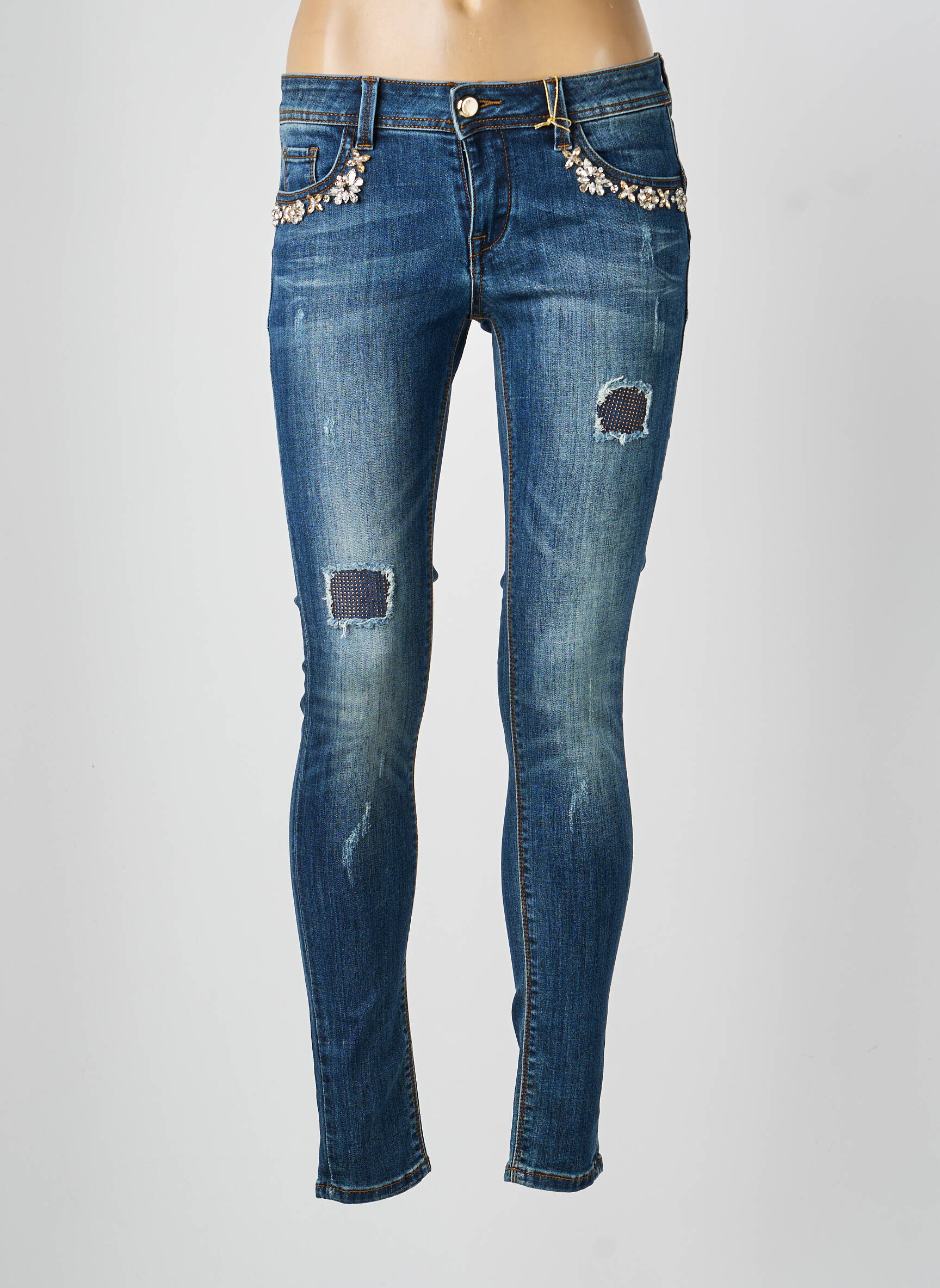 Jeans coupe slim poches bleu GAUDI femme