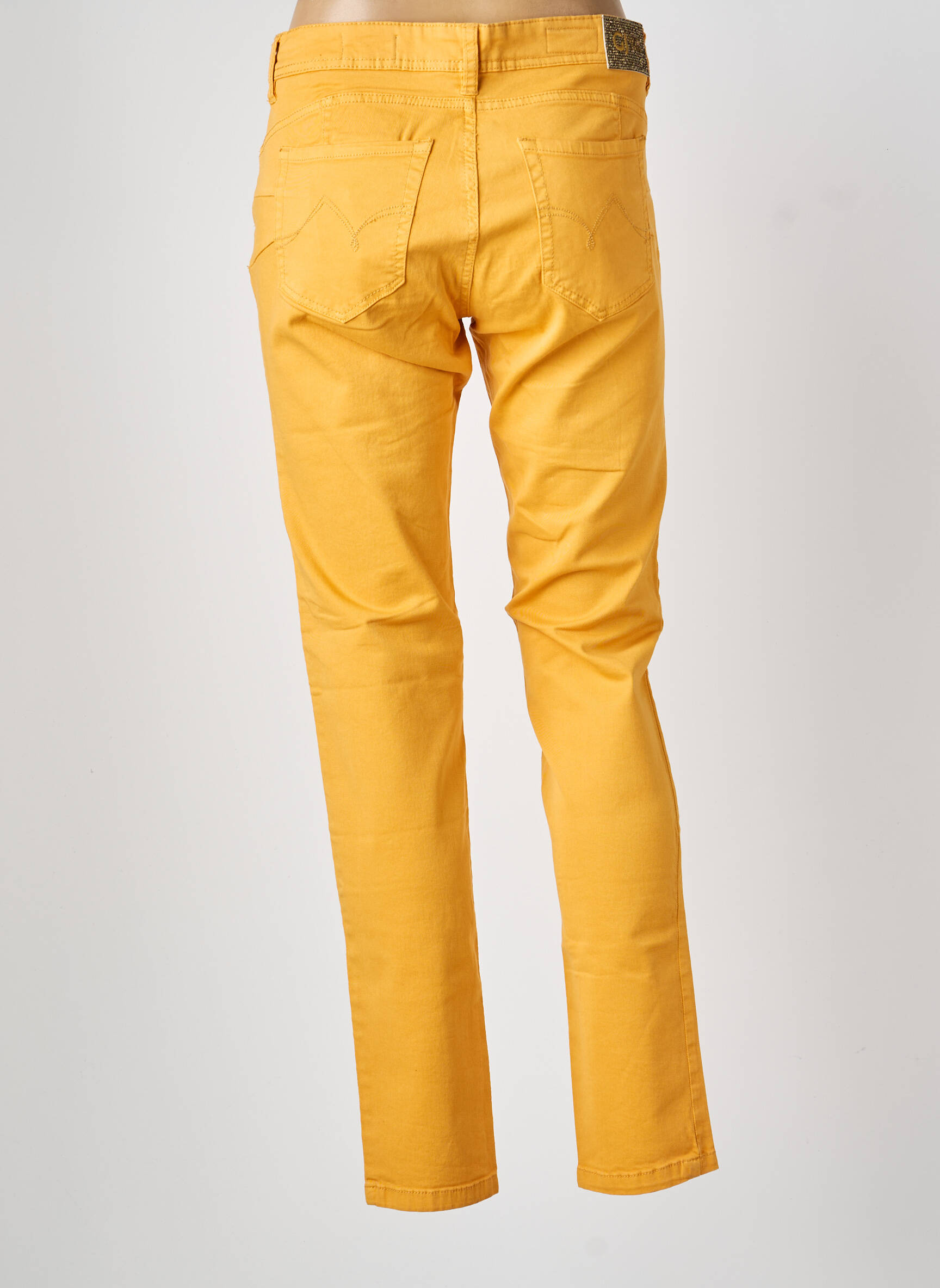 Pantalon slim poches jaune GAUDI femme