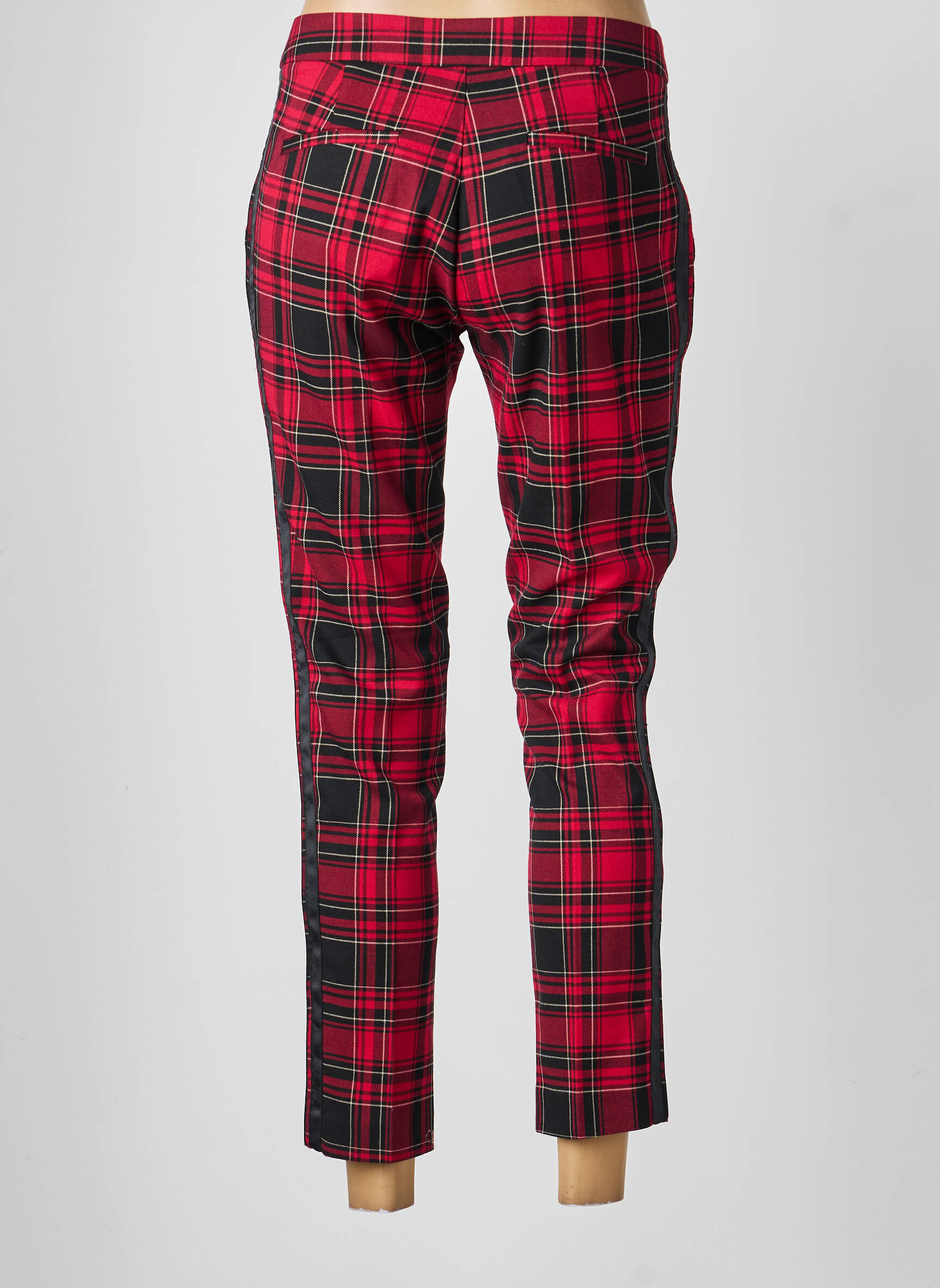 Pantalon 7/8 fermeture zippée sous rabat avec crochet rouge GAUDI femme