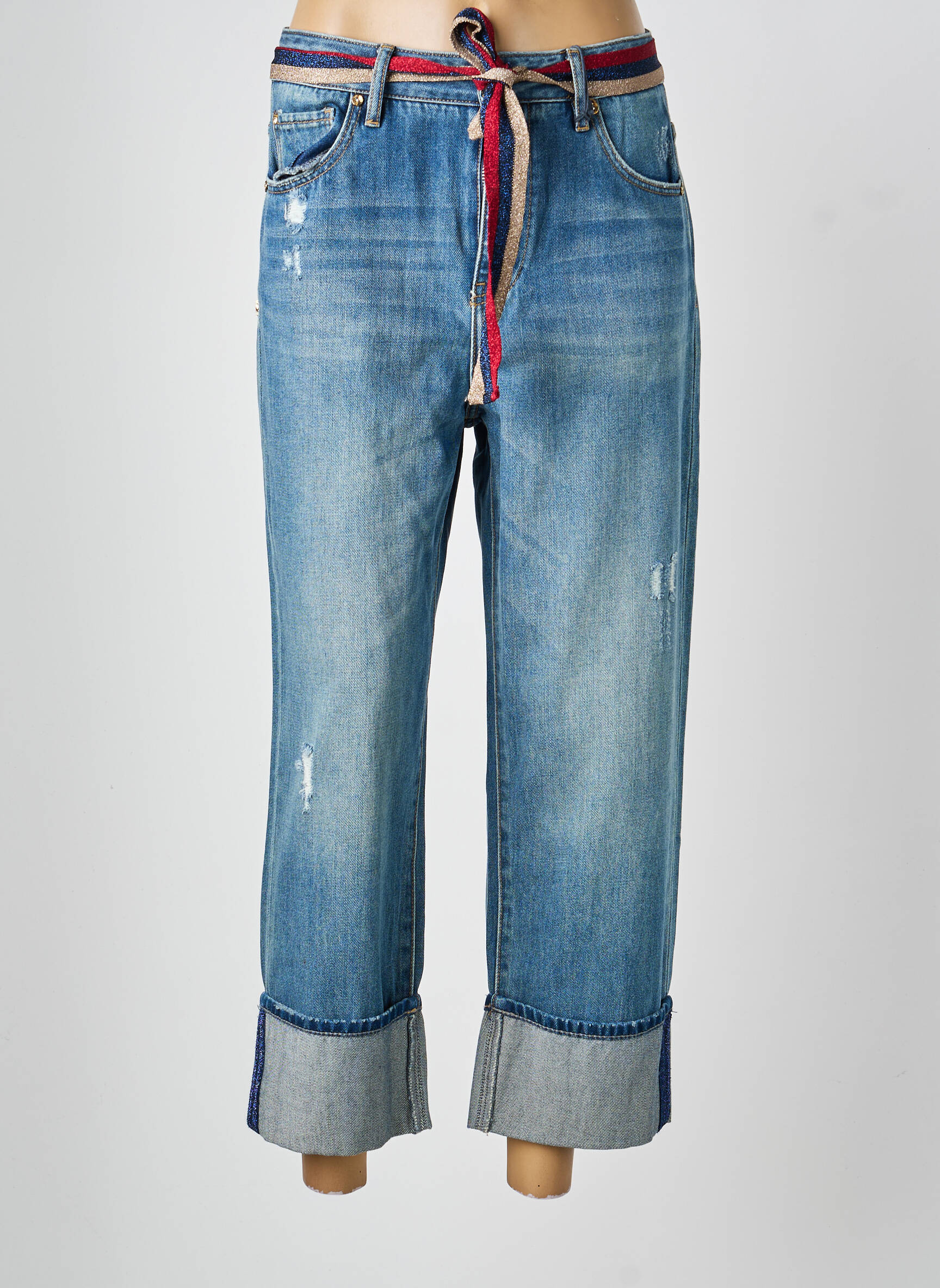 Jeans coupe droite poches bleu GAUDI femme