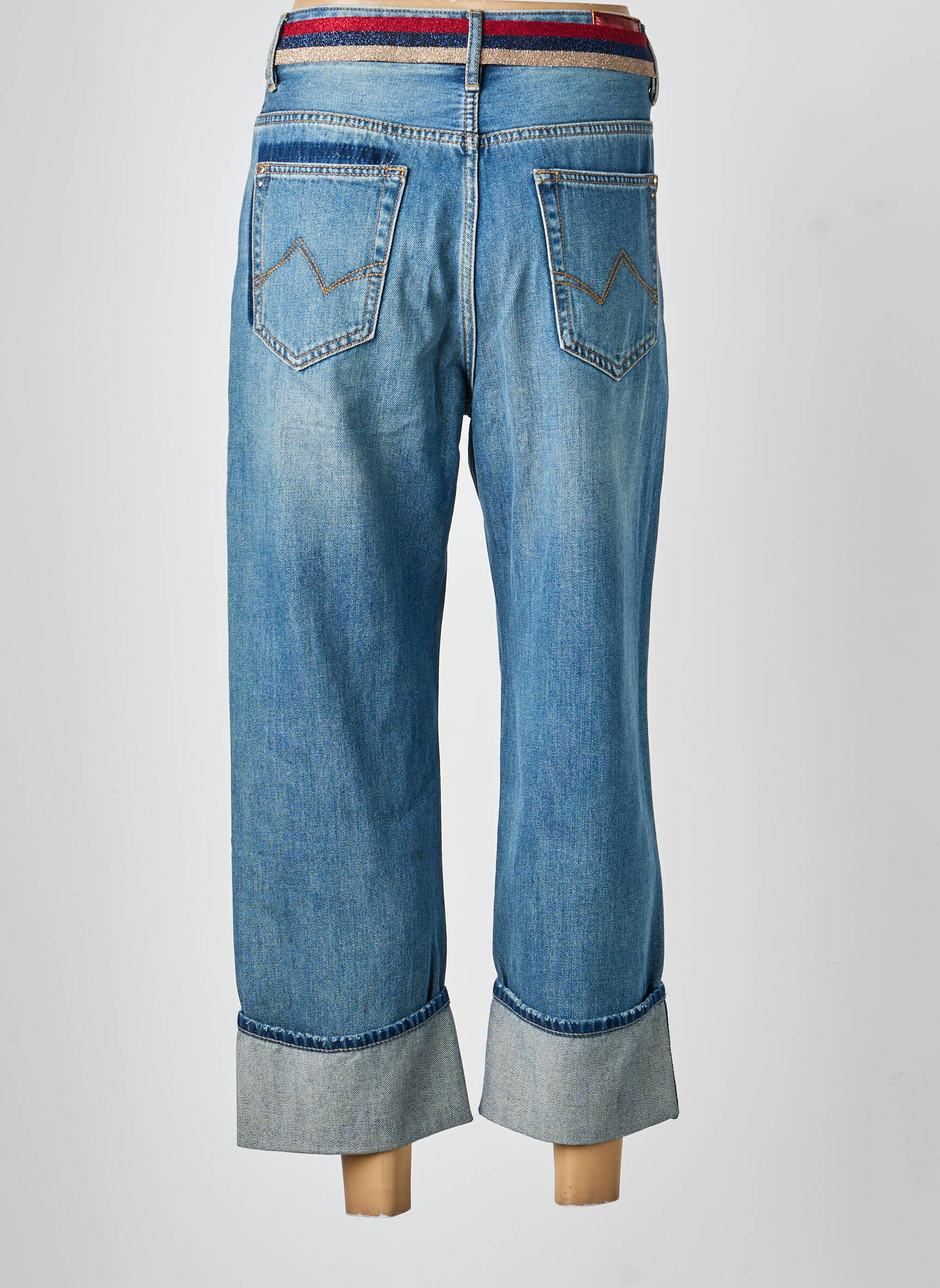 Jeans coupe droite poches bleu GAUDI femme