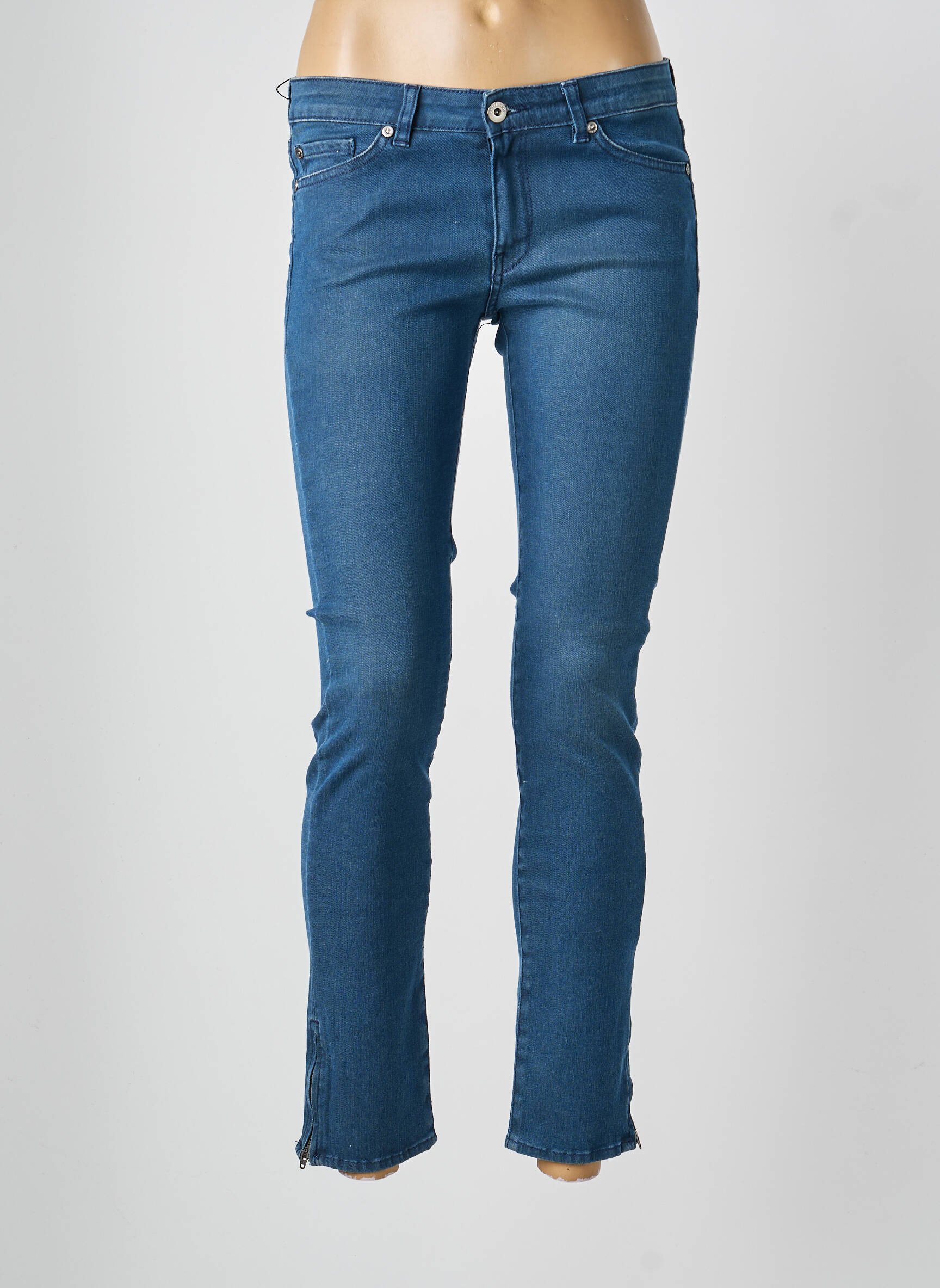 Pantalon slim poches bleu RENHSEN femme