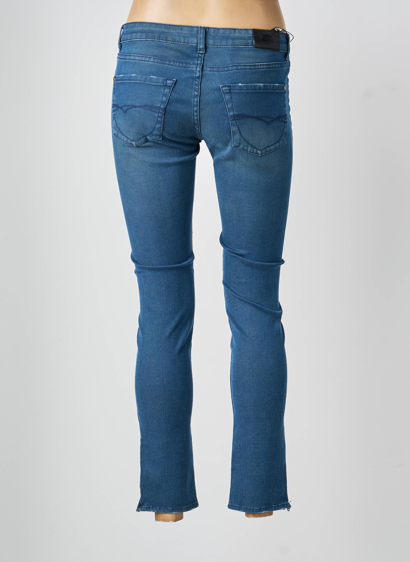 Pantalon slim poches bleu RENHSEN femme