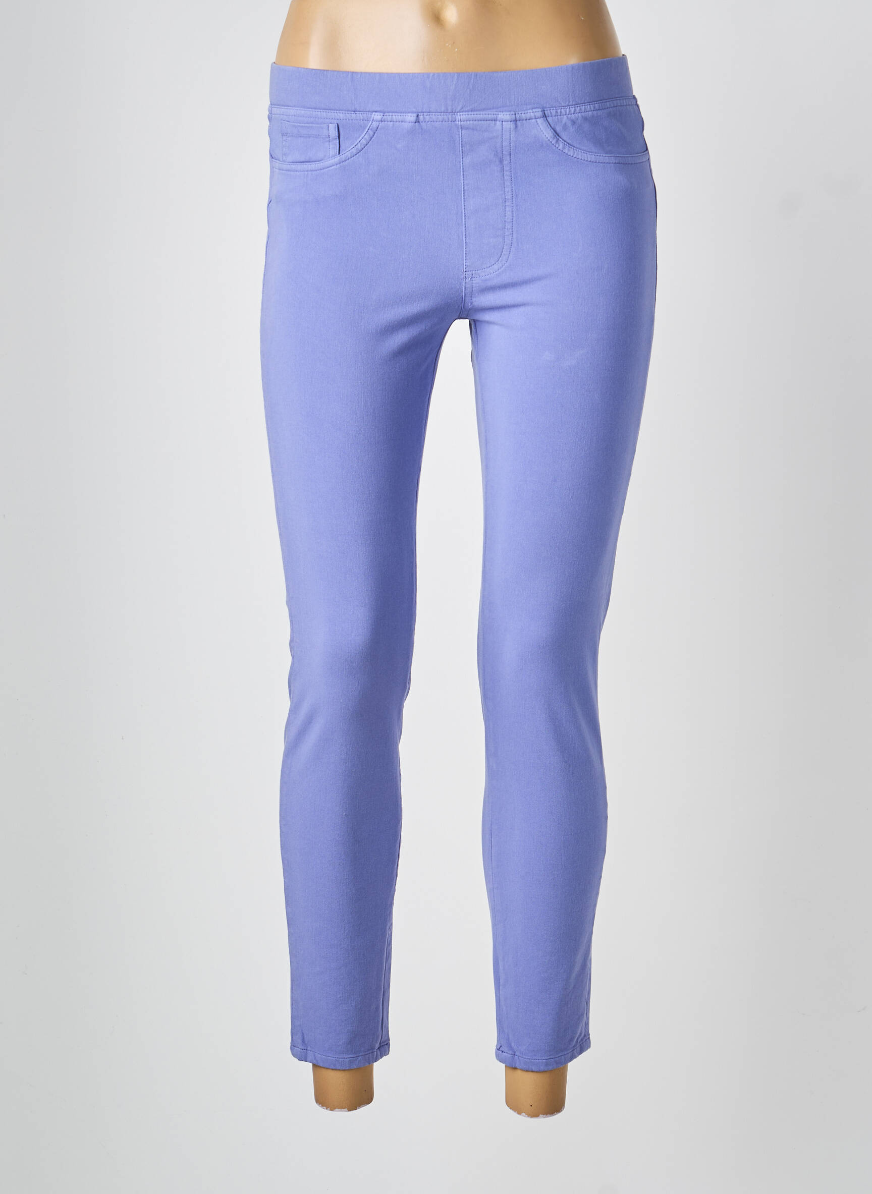 Pantalon 7/8 taille élastique bleu 0039 ITALY femme