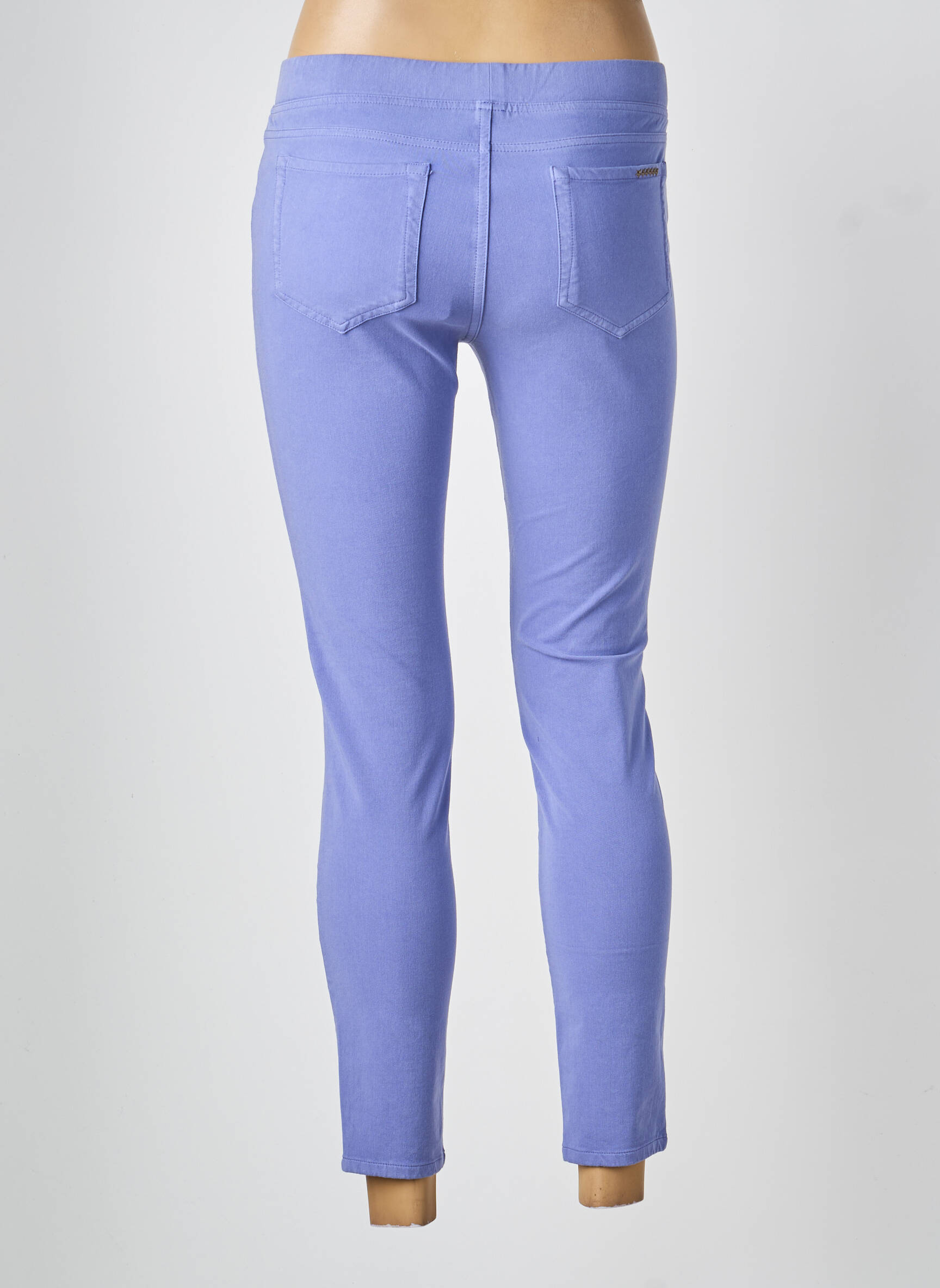 Pantalon 7/8 taille élastique bleu 0039 ITALY femme