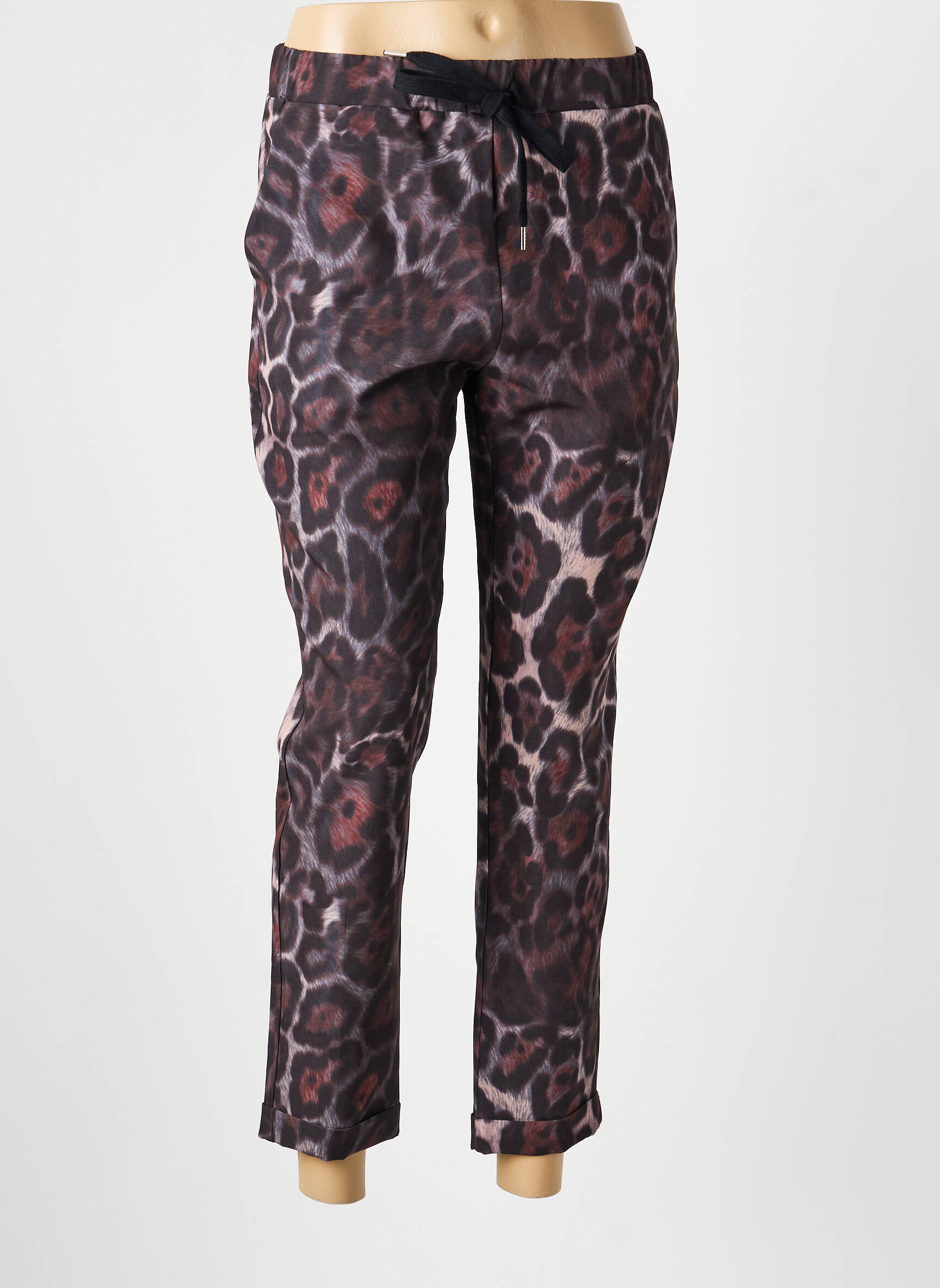 Pantalon droit taille élastique noir ACCESS FASHION femme